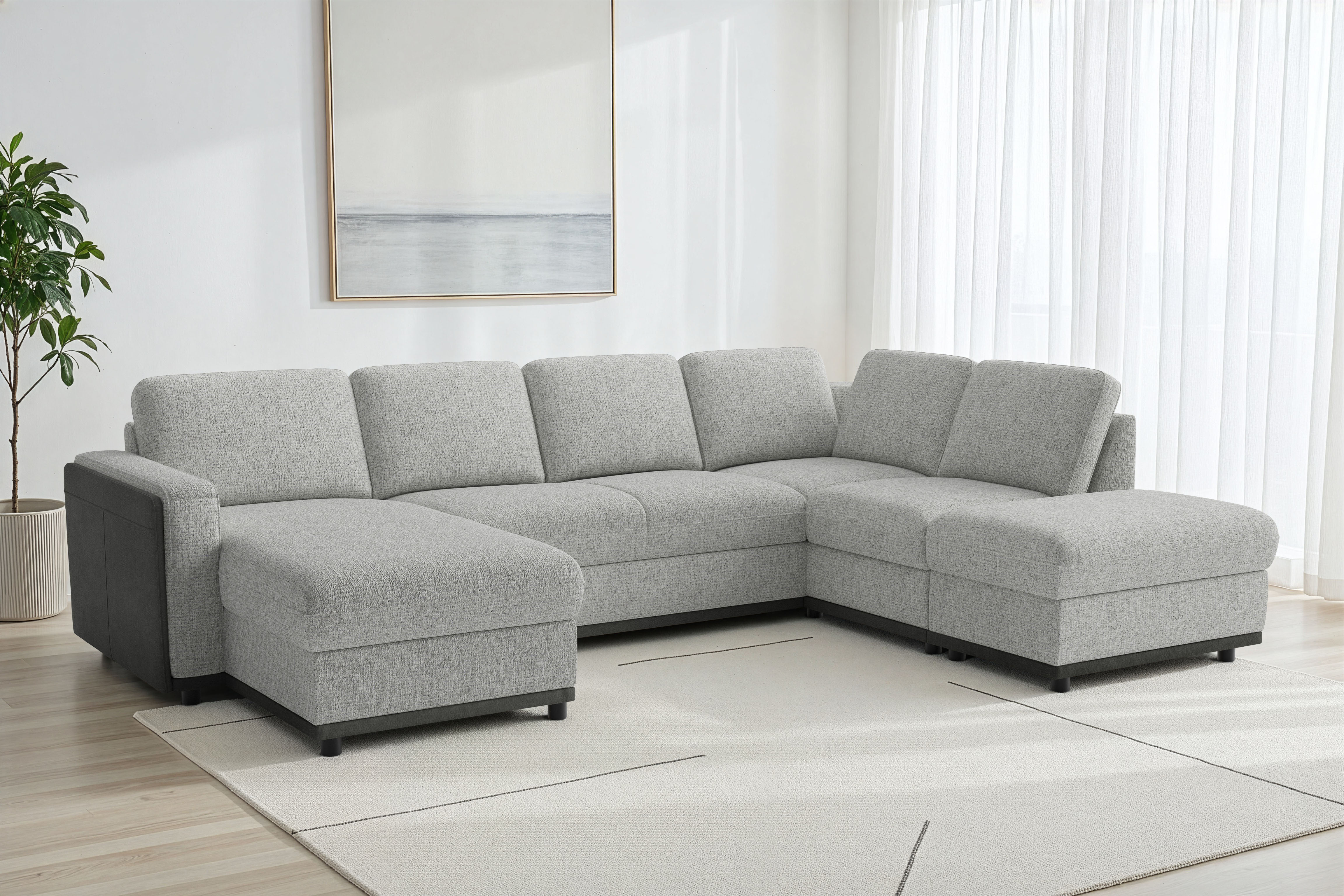 sit&more Wohnlandschaft "Cordoba" wahlweise mit Schlaffunktion und Bettkasten oder Stauraum