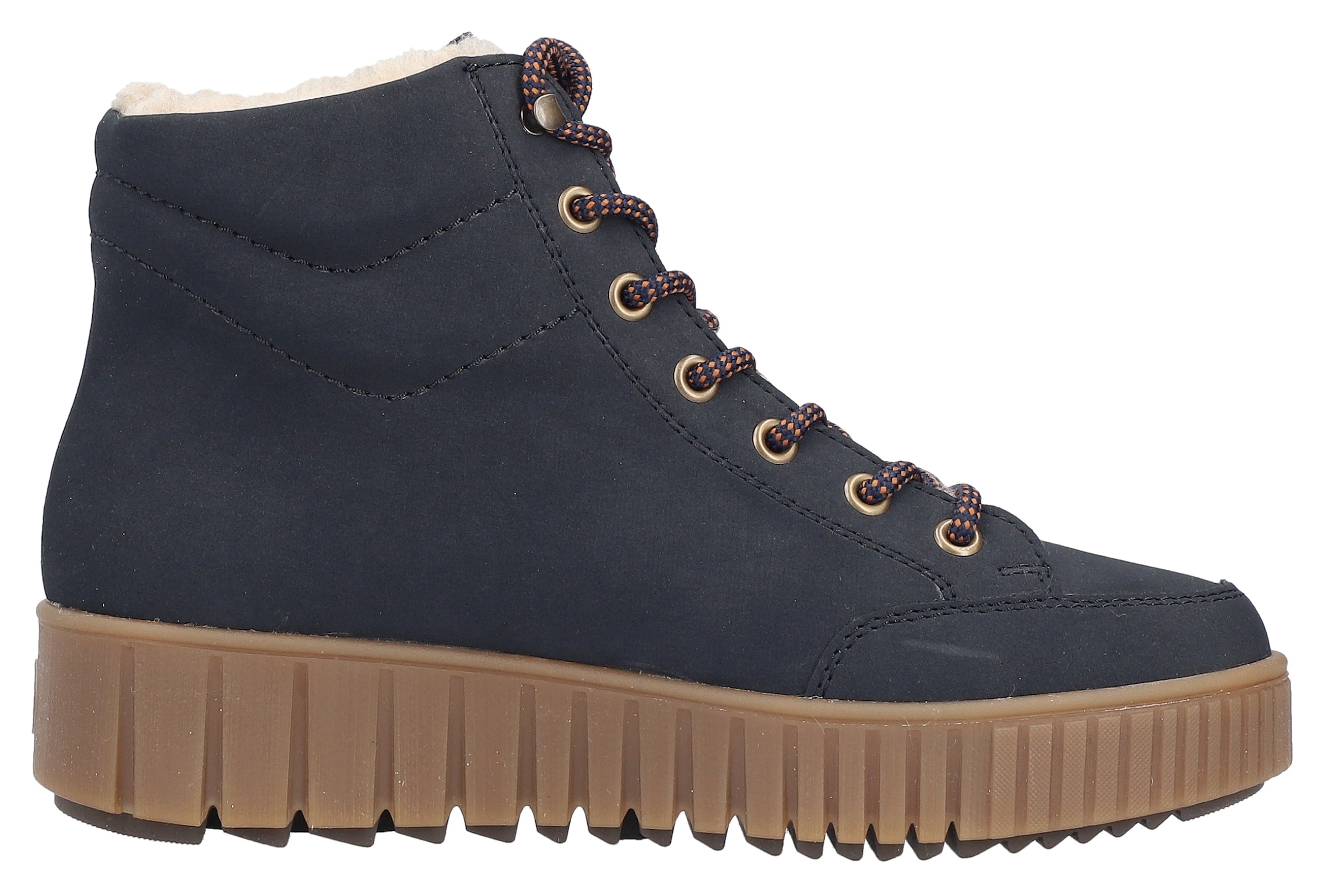 Rieker Winterboots, Plateaustiefelette, Schnürboots mit Warmfutter und TEX-Ausstattung