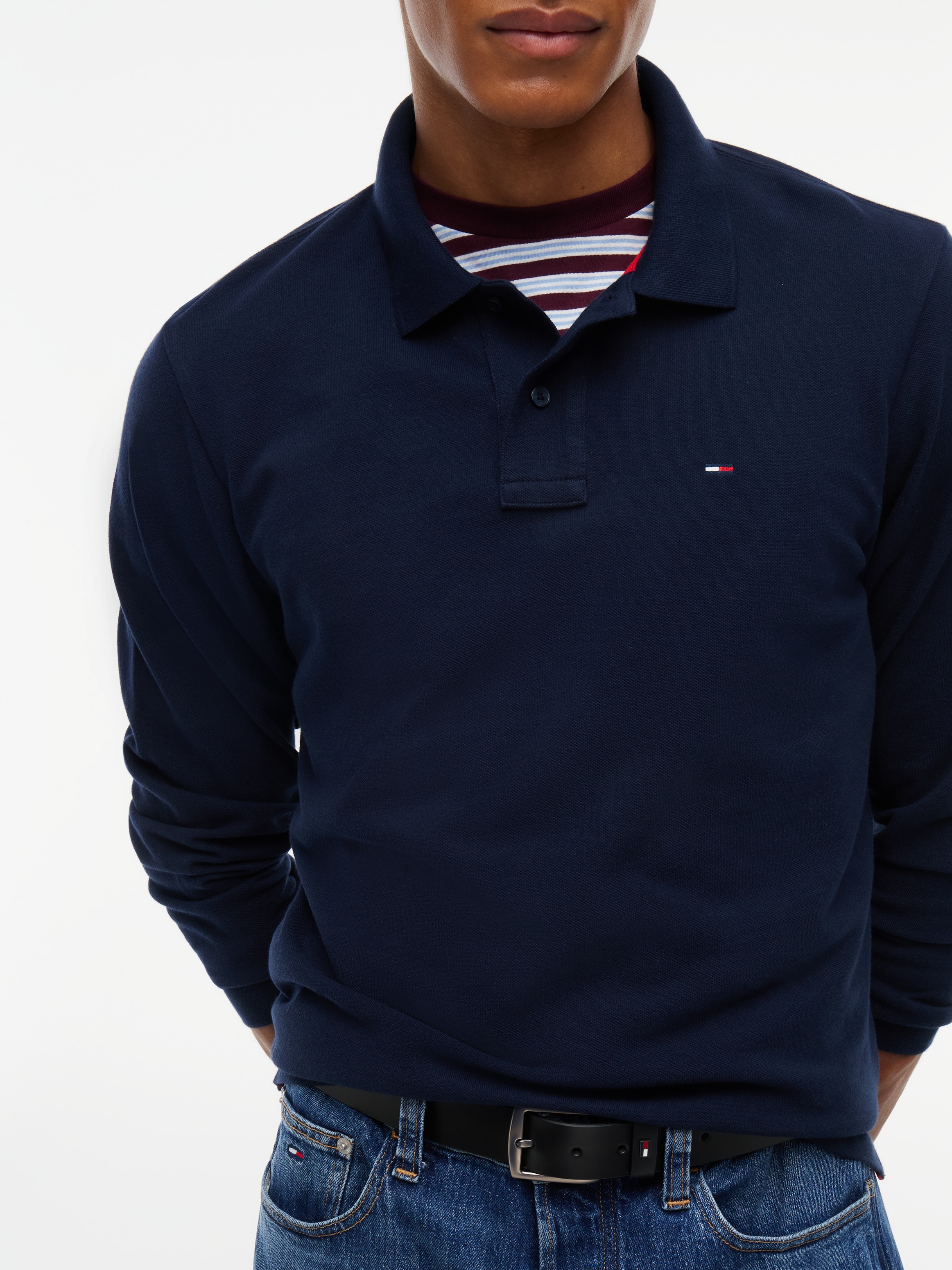 Tommy Jeans Langarm-Poloshirt »REGULAR POLO« Regular fit mit Polokragen