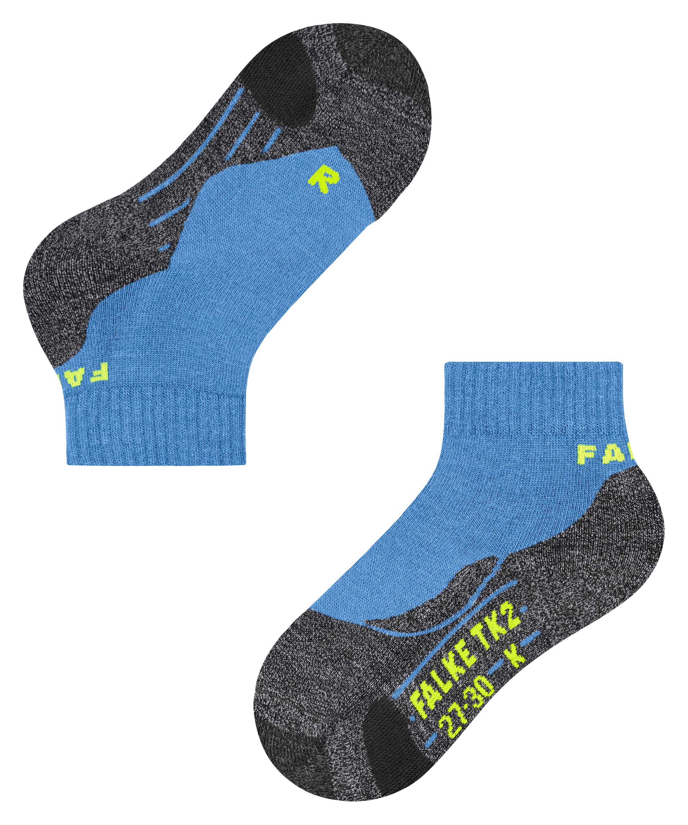 FALKE Wandersocken »TK2 Short« Kinder, mit mittelstarker Polsterung, aus Merinowoll-Mix, atmungsaktiv