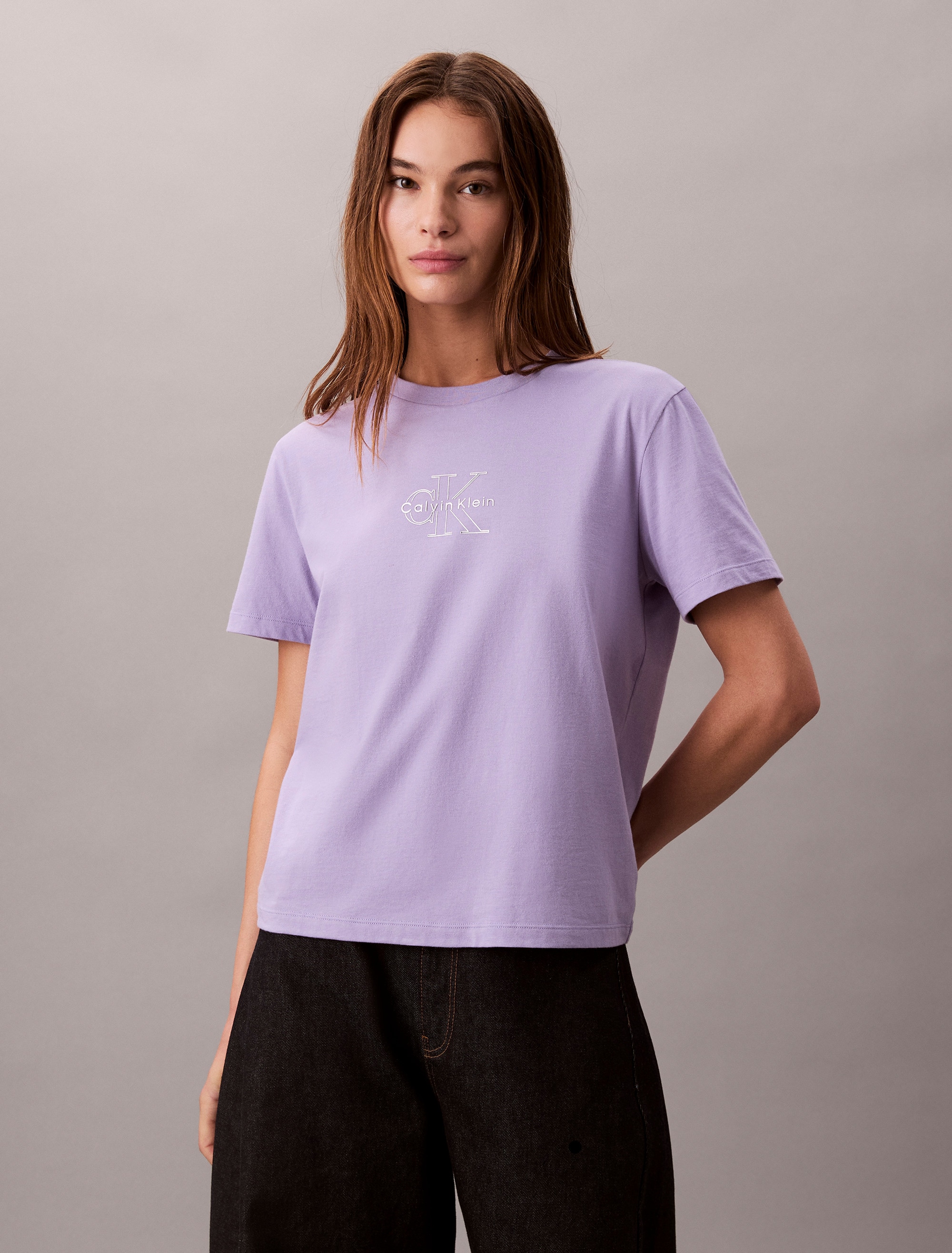 Calvin Klein Jeans T-Shirt "SS CLASSIC FOIL MONOLOGO TEE" Mit Metallic-Logo günstig online kaufen