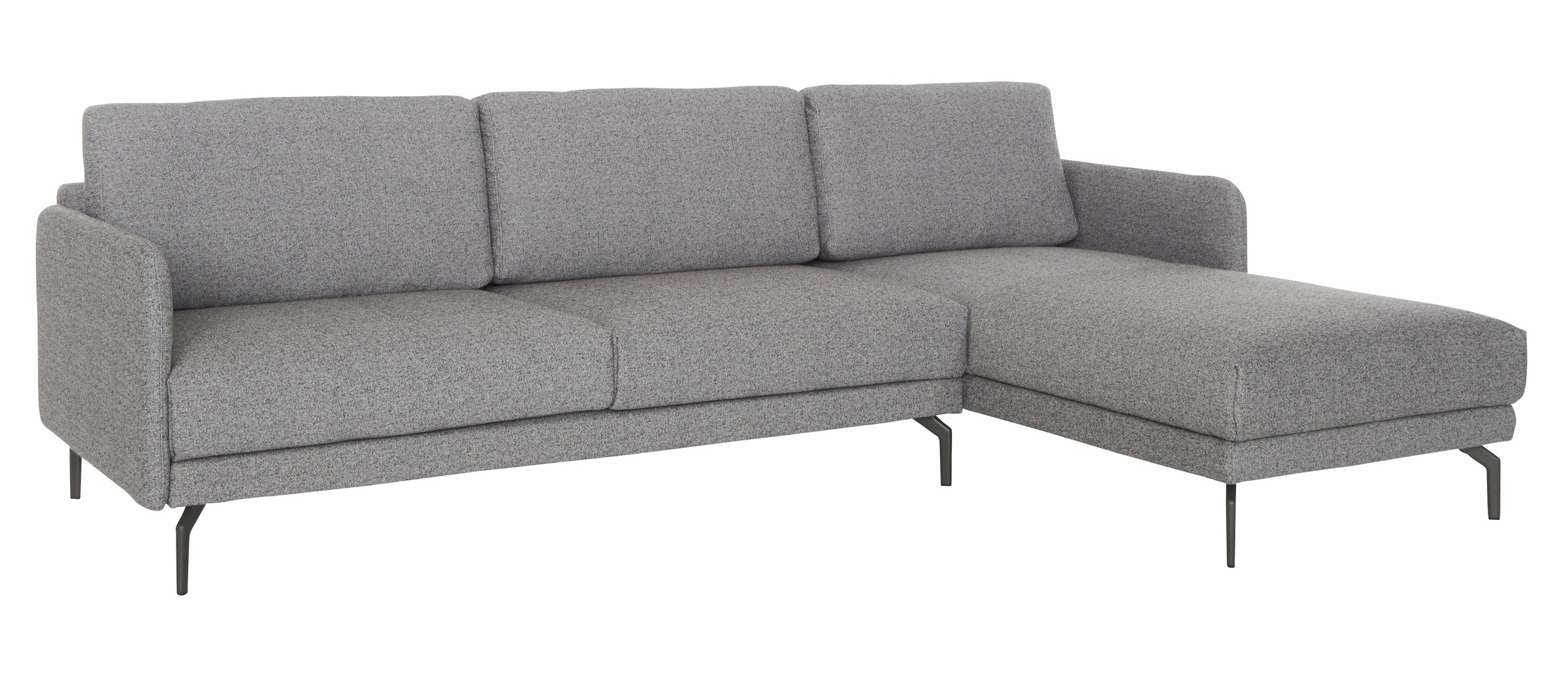 hülsta sofa Ecksofa »hs.450«, Armlehne sehr schmal, Breite 274 cm, Alugussfuß Umbragrau