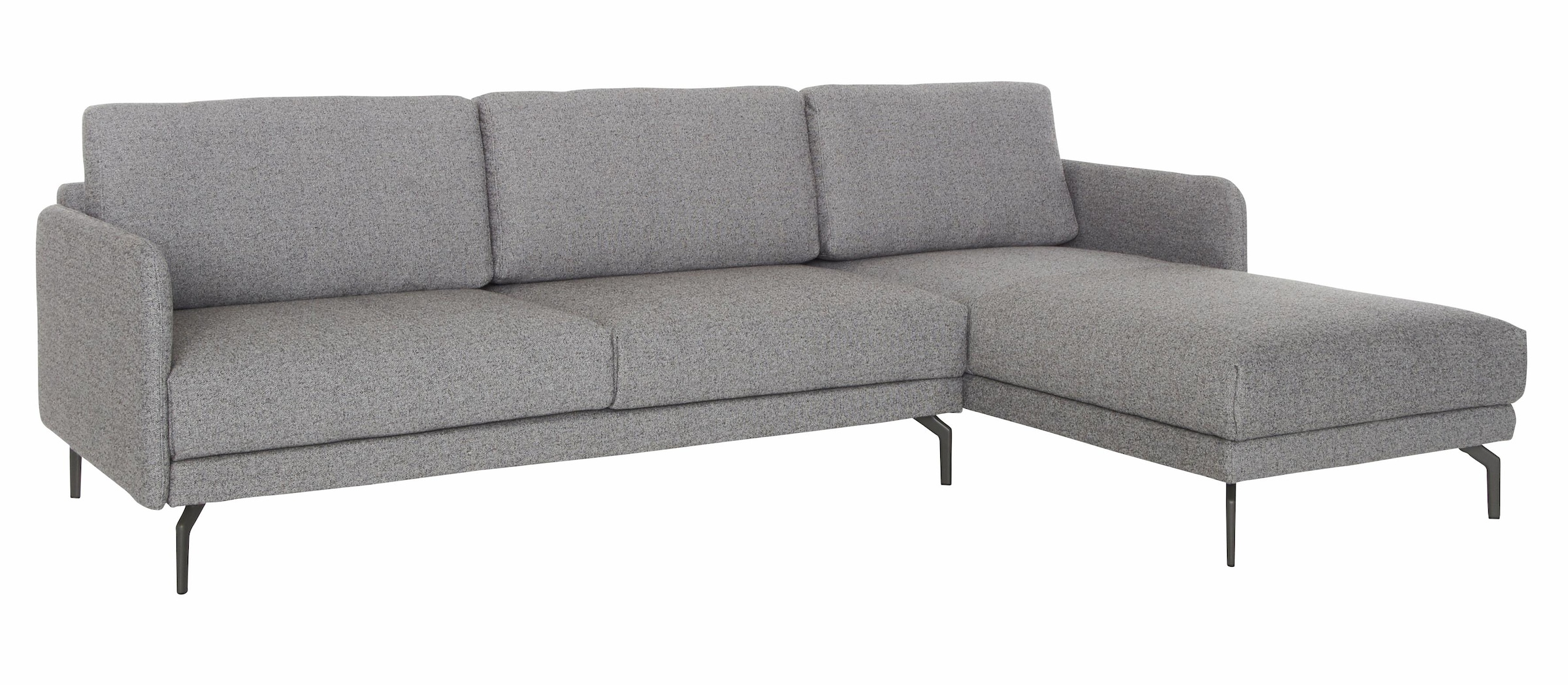 Creation BY ROLF BENZ Ecksofa »CR.450, Designecksofa, L-Form«, Armlehne sehr schmal, Breite 274 cm, Alugussfuß Umbragrau