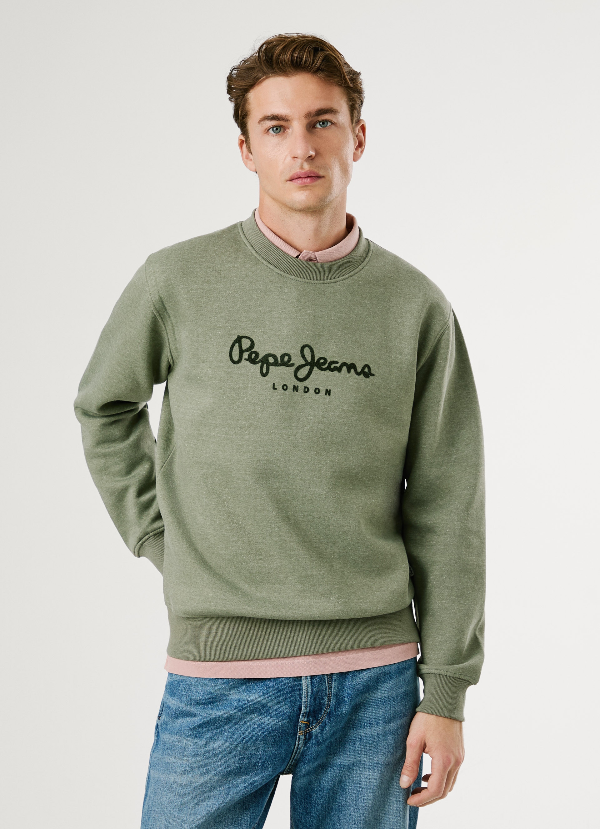 Pepe Jeans Sweatshirt "MACBETH MELANGE CREW", Rundhalsausschnitt, Logo günstig online kaufen