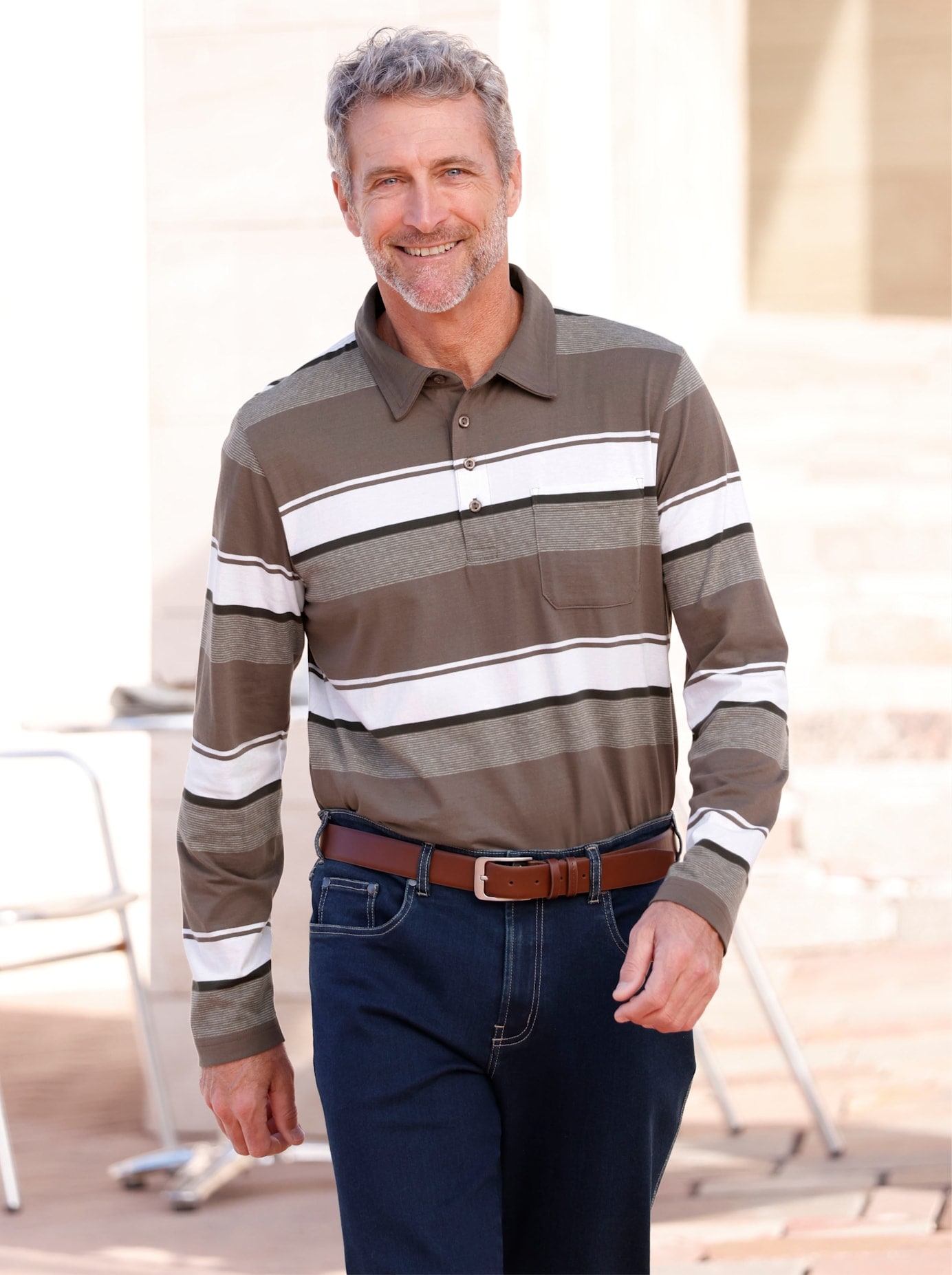Marco Donati Langarmshirt "Langarm-Shirt" 1