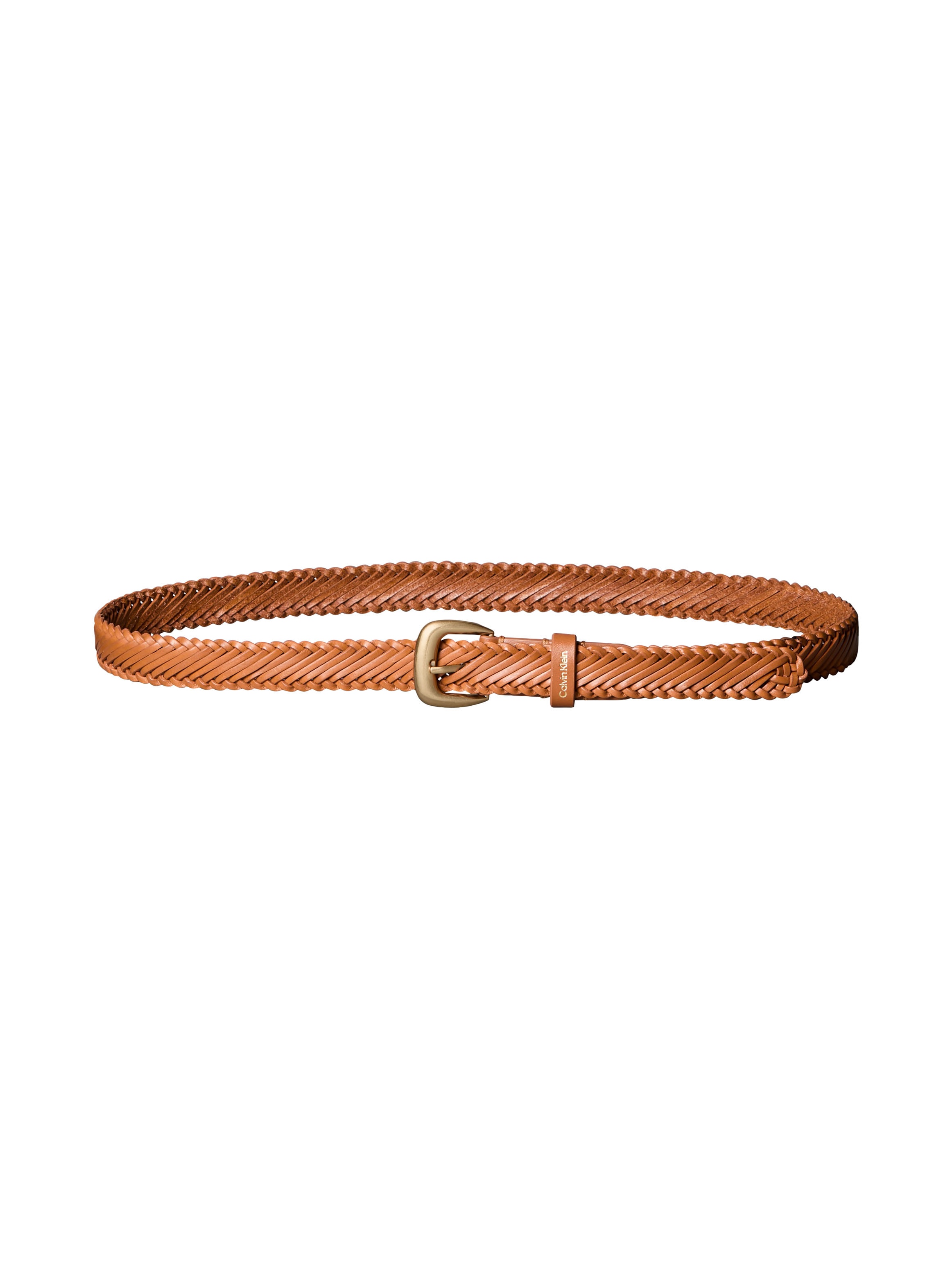 Calvin Klein Ledergürtel »BRAIDED LOGO BUCKLE 25MM« Größenverstellbar mit Metallschließe