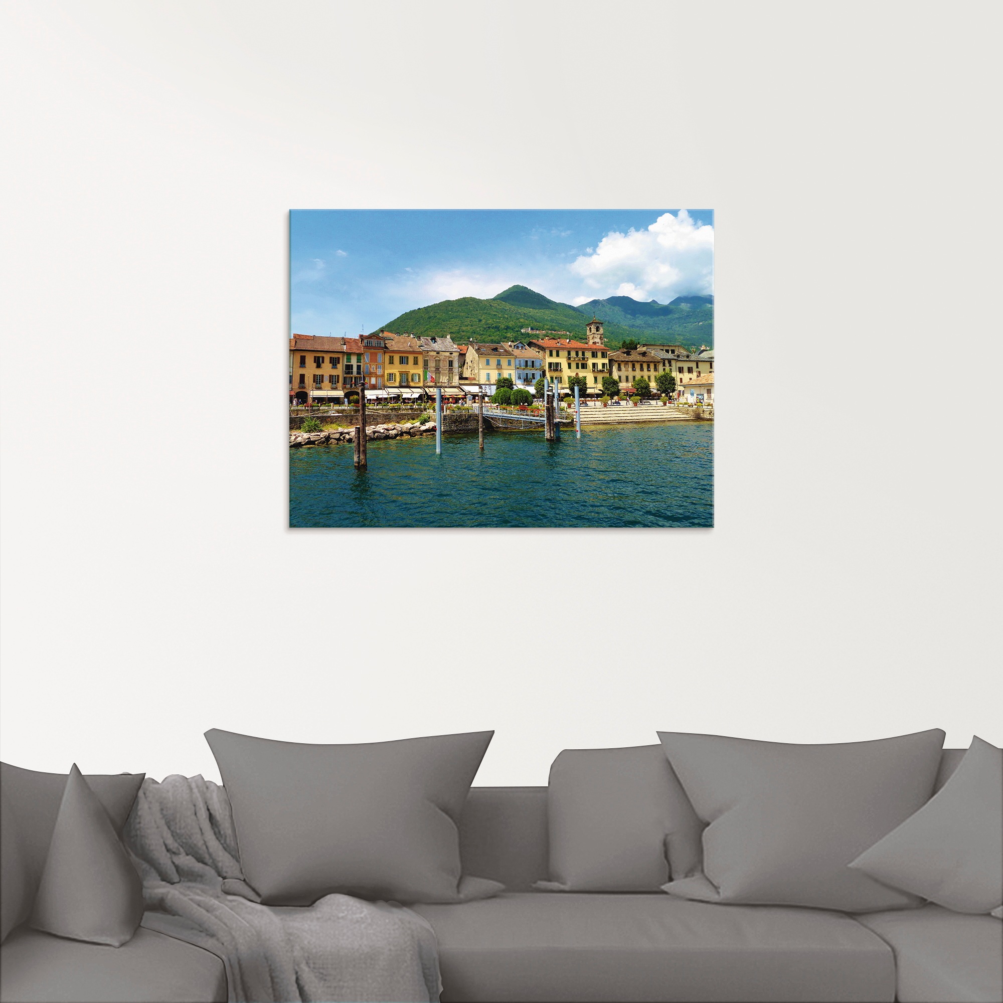 Artland Glasbild »Cannobio am Lago Maggiore«, Gewässer, (1 St.), in verschiedenen Größen