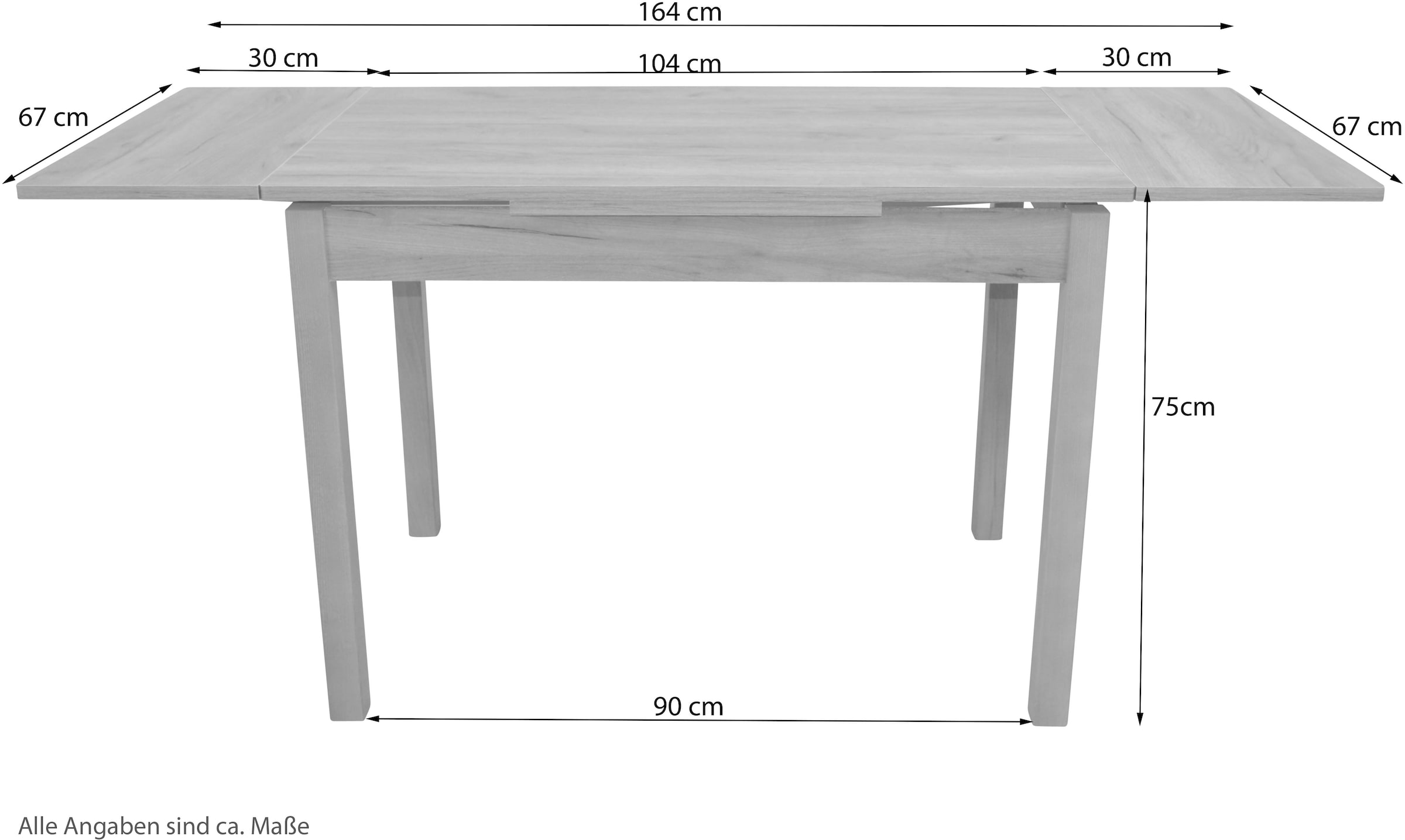 HOFMANN LIVING AND MORE Essgruppe »5tlg. Tischgruppe«, (Spar-Set, 5 tlg., 5tlg. Tischgruppe), Stühle montiert