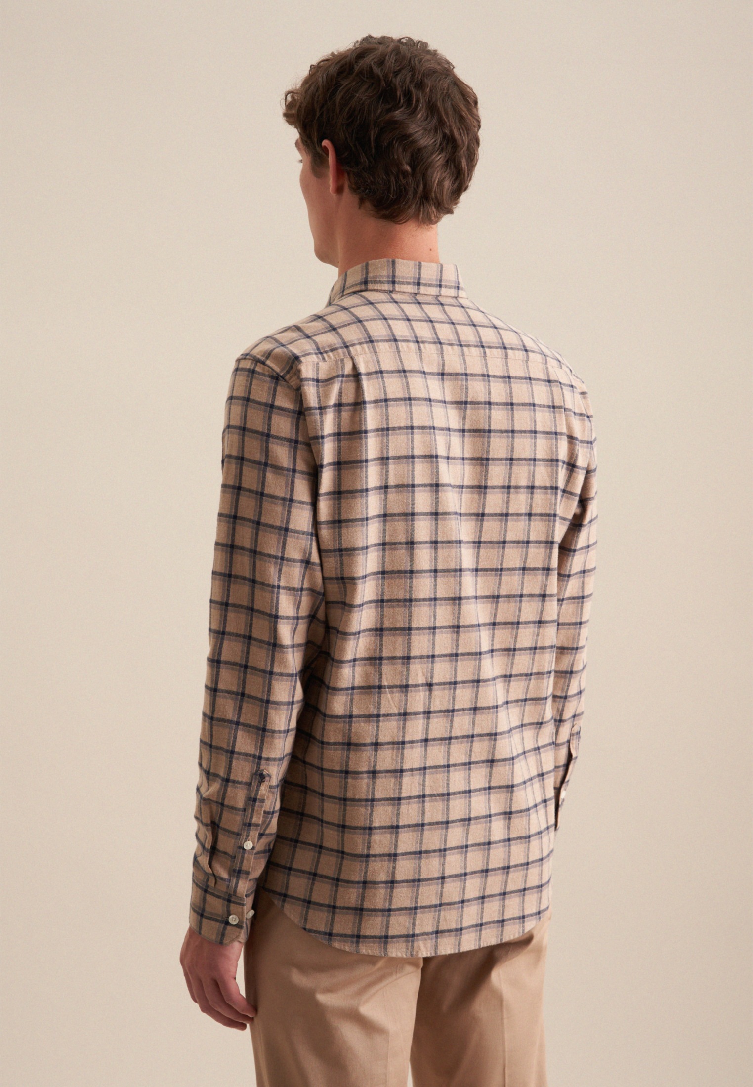 seidensticker Businesshemd »Schwarze Rose«, Regular Langarm Button-Down-Kragen Karo