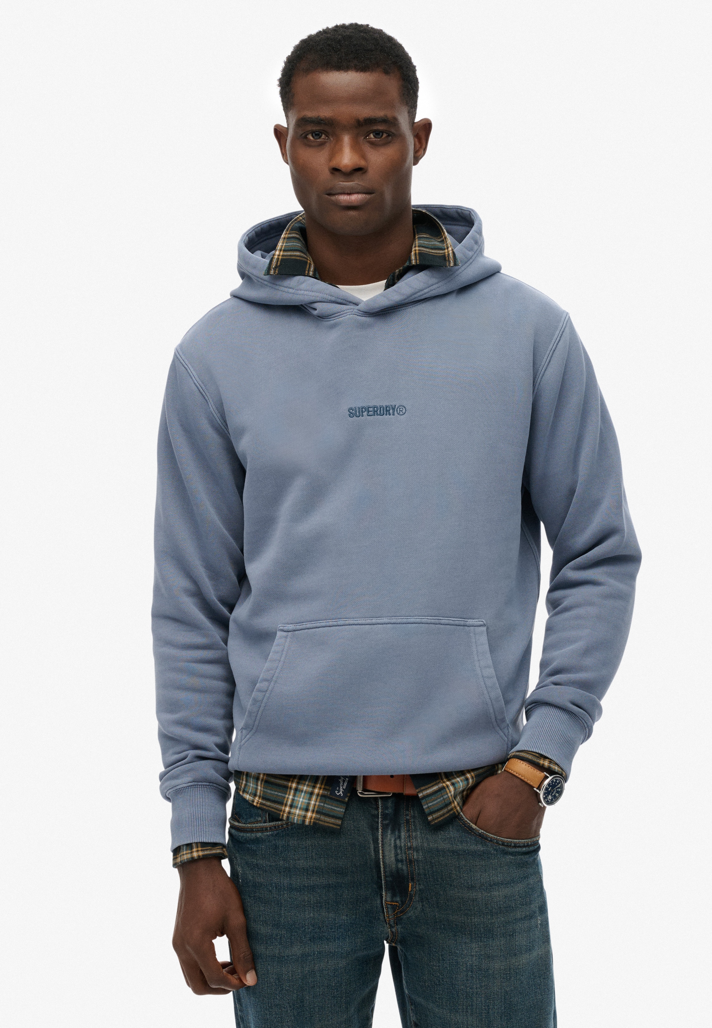 Superdry Kapuzensweatshirt "MICRO LOGO HOOD", aus Baumwolle und Polyester, Relaxed Fit, angeraute Sweatware