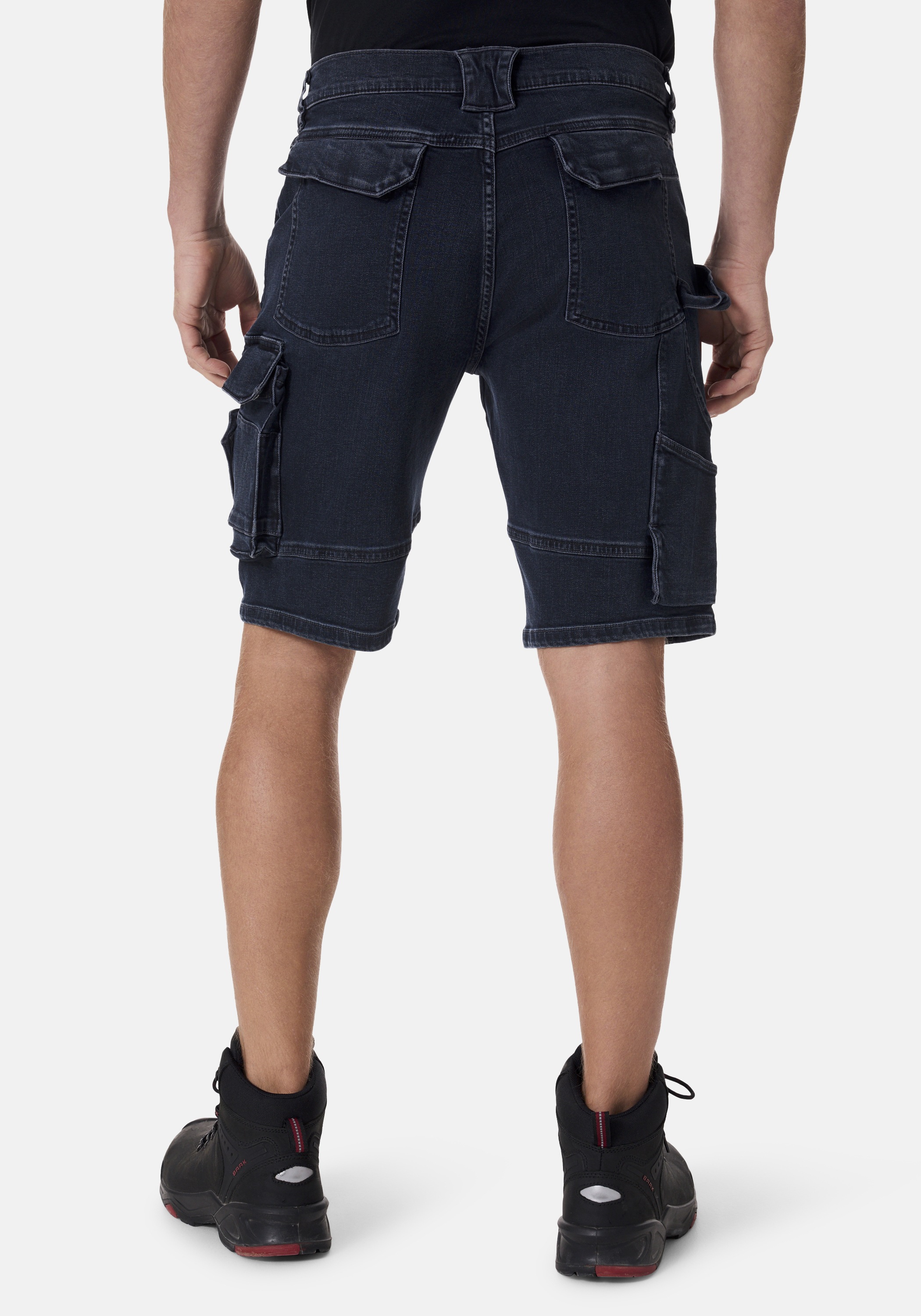 Thumbnail - HERO by John Medoox Workerjeans "LUCAN Denim Workwear Arbeits-Cargoshorts Jeans" Arbeits-Cargoshorts Jeans Denim / Jeans...