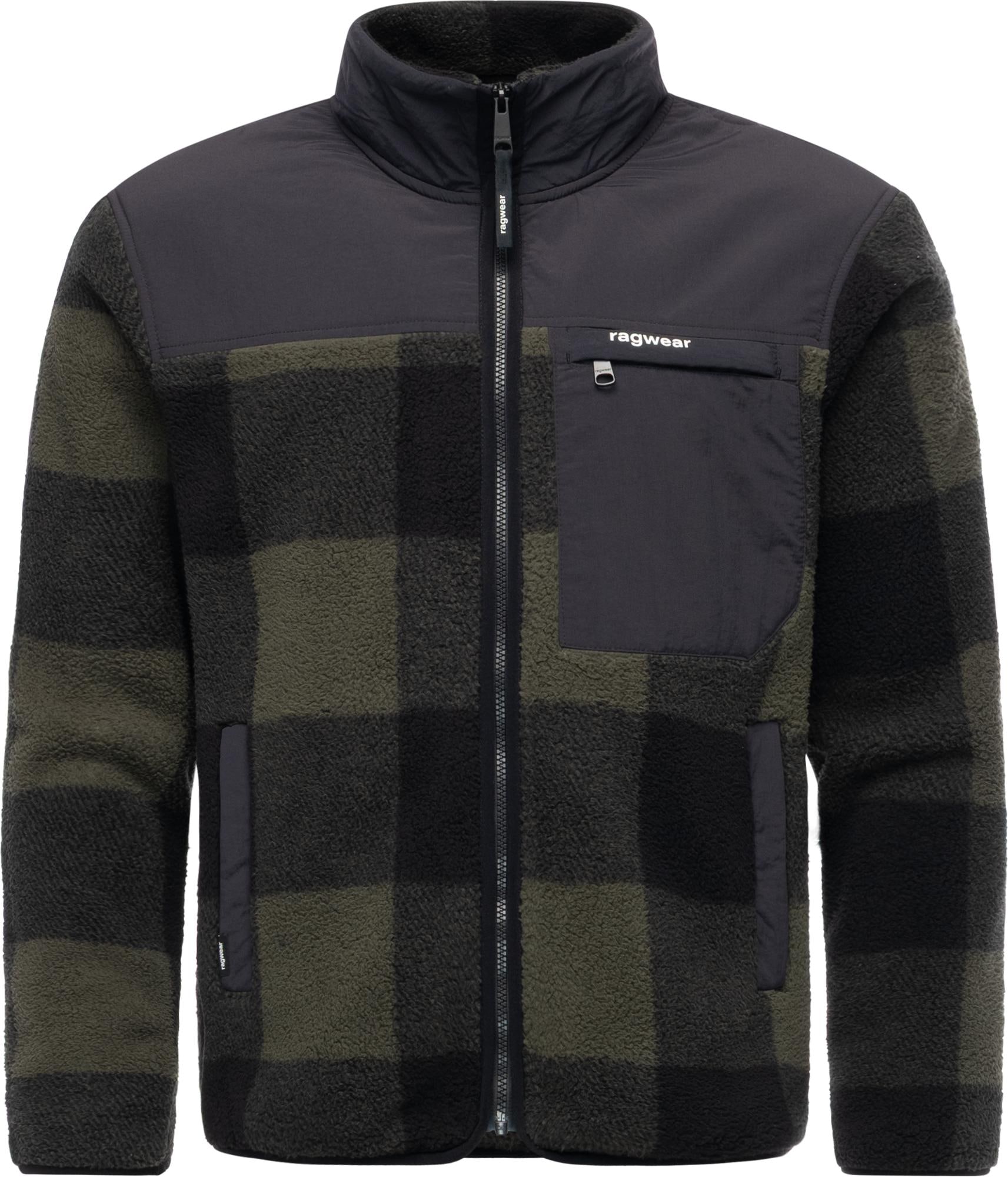 Ragwear Plüschjacke »Cherior« ohne Kapuze Kuschelig weiche Herren Fleecejacke