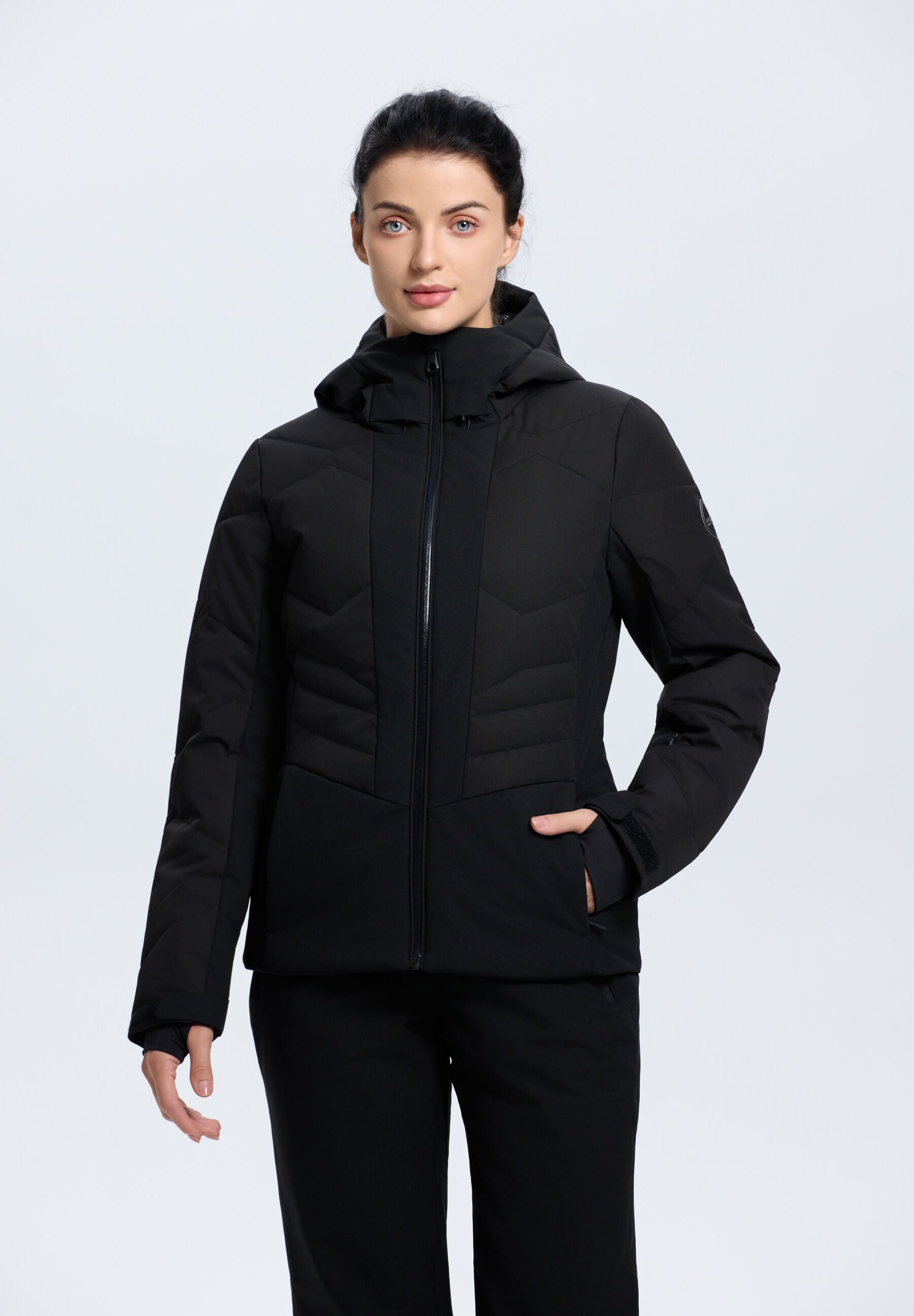 ICEPEAK Damen Skijacke "Icepeak Jacke Ellinwood", schwarz, Gr. 44, 100% Polyester, Jacken