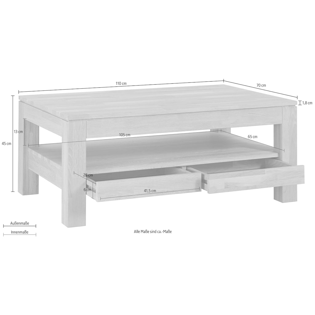 Woltra Couchtisch »Silkeborg«, Breite 110 cm