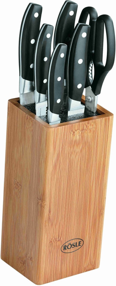 Messerblock »Cuisine«, 7 tlg., aus Bambusholz mit 5 Messern und Küchenschere,...