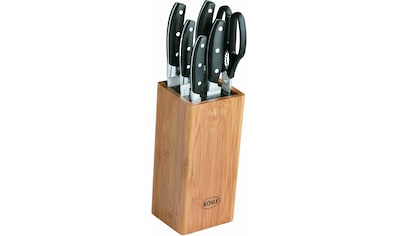 RÖSLE Messerblock »Cuisine«, 7 tlg., aus Bambusholz mit 5 scharf geschliffenen Messern... kaufen