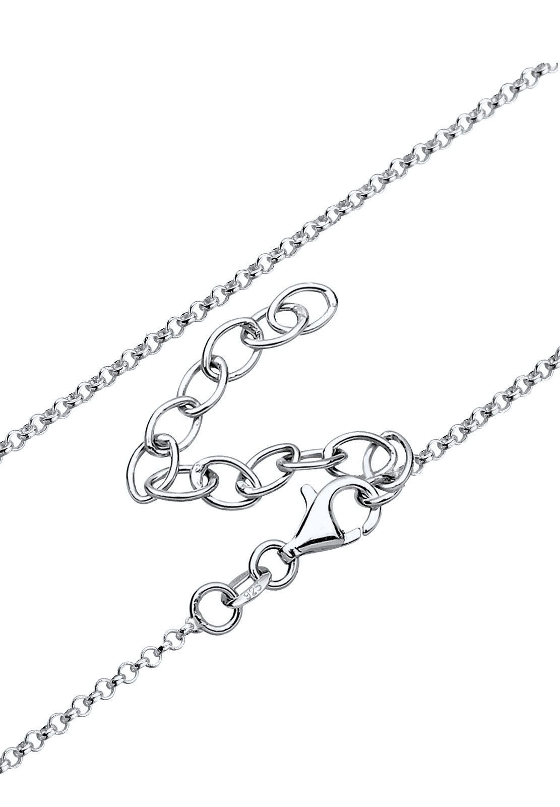 Elli Kette mit Anhänger »Ornament Perlmuttscheibe Topas 925 Sterling Silber«