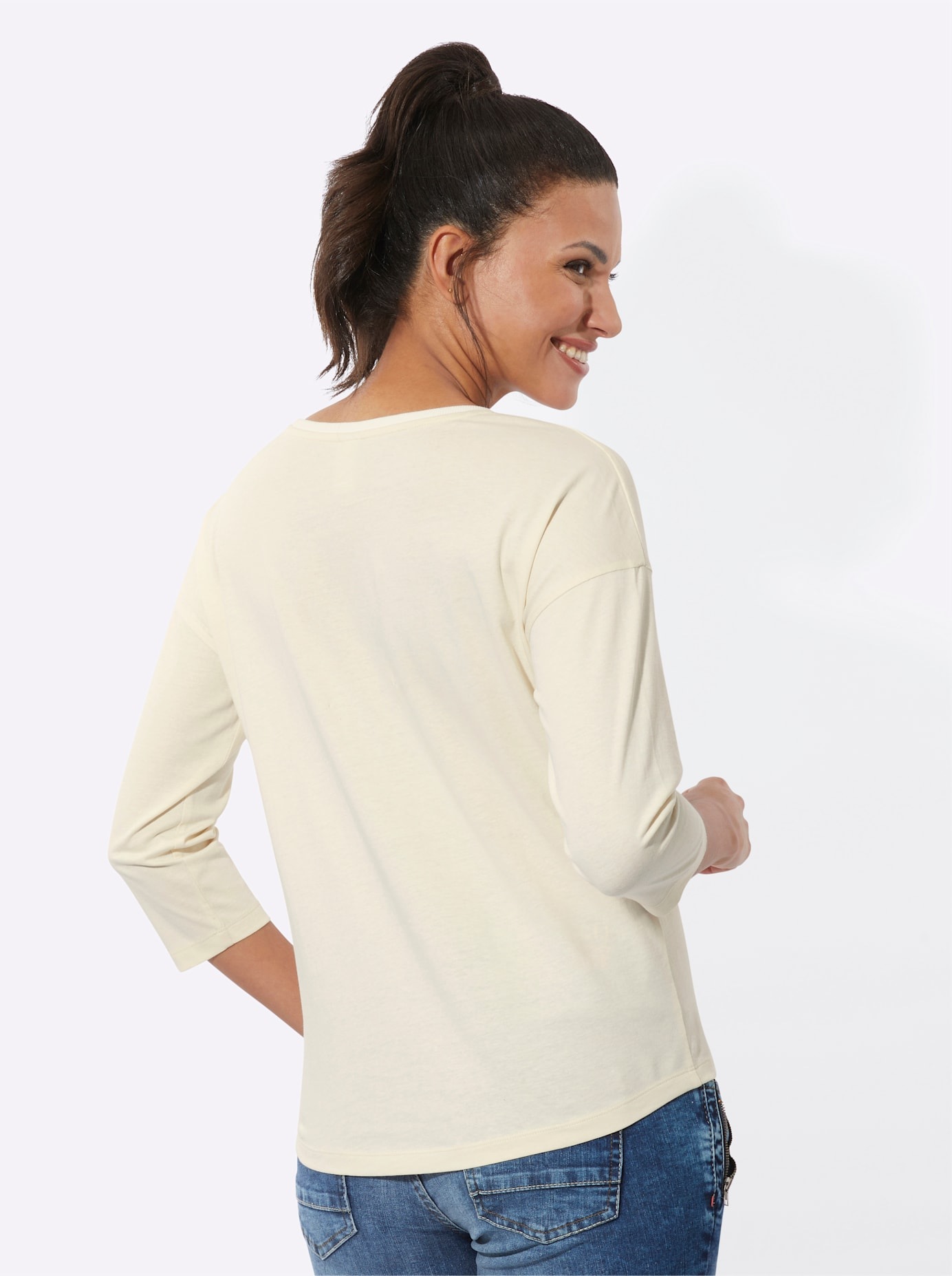 Classic Basics 3/4 Sleeve Shirt Women's Multicolor Size 40 2