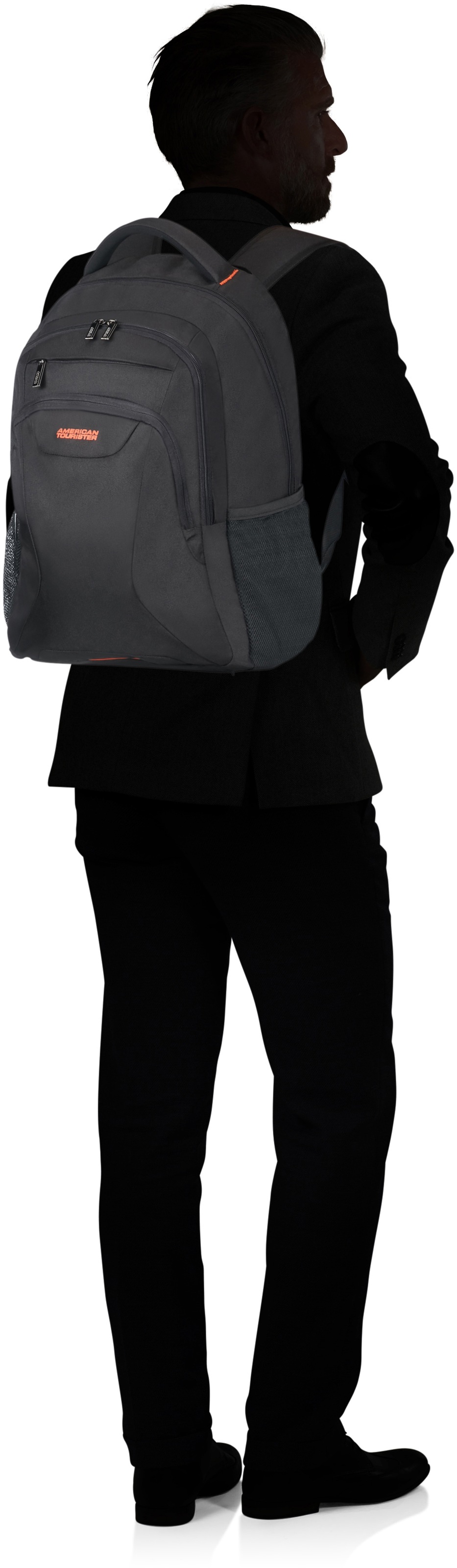 American Tourister Laptoprucksack "AT WORK 17.3, black/orange" Kinderreisek günstig online kaufen