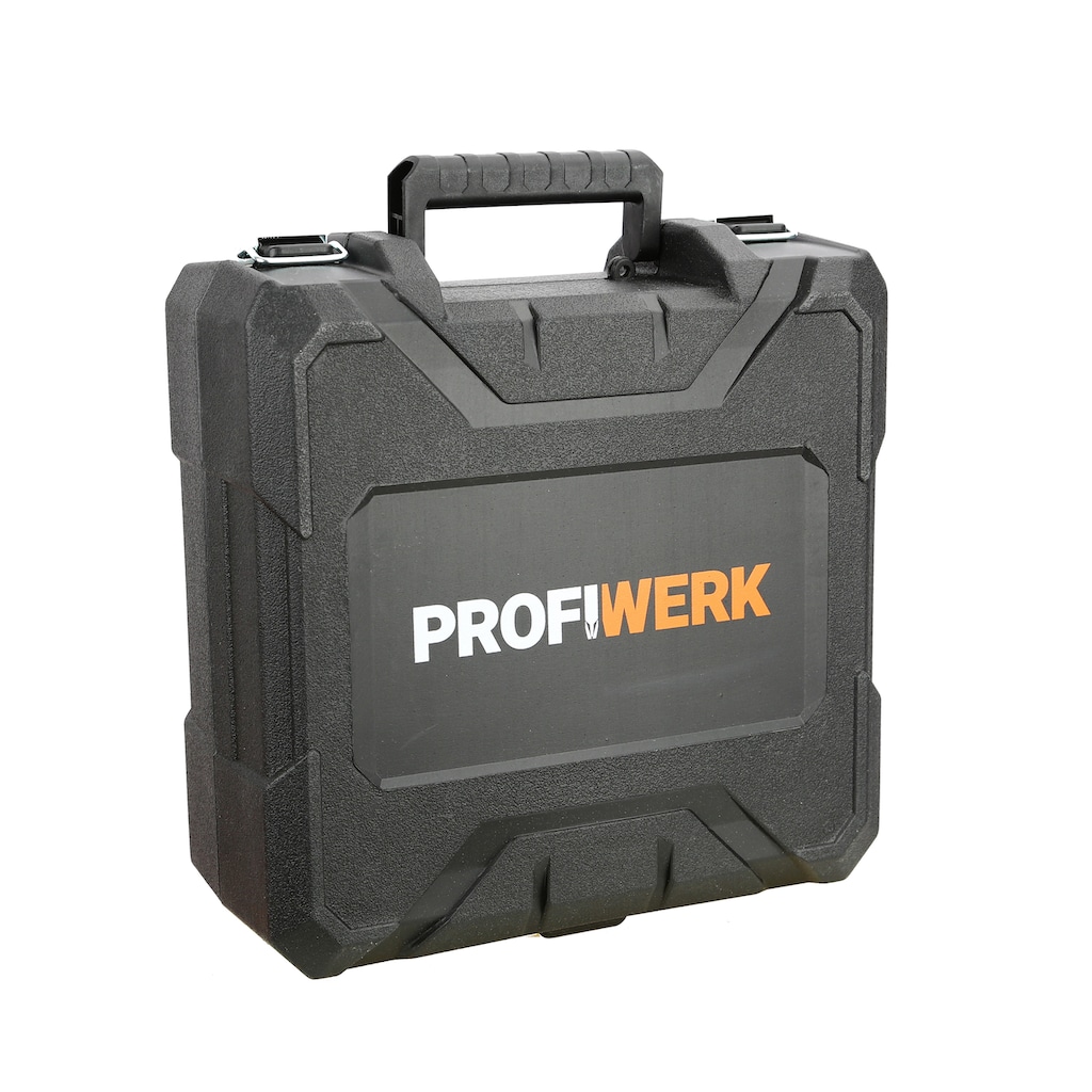 Profiwerk Akku-Bohrschrauber »PWBS-01-Kit 20V«, (2,0Ah Akku, Netzteil, Transportkoffer, Bit-& Bohrerset)