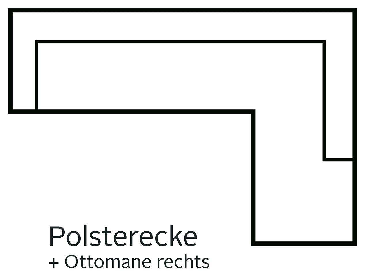 Home affaire Ecksofa »MARSEILLE (279/152cm), Recamiere rechts/links wählbar,«, Massivholzbeine aus Eiche, in verschieden Bezügen und Farbvarianten