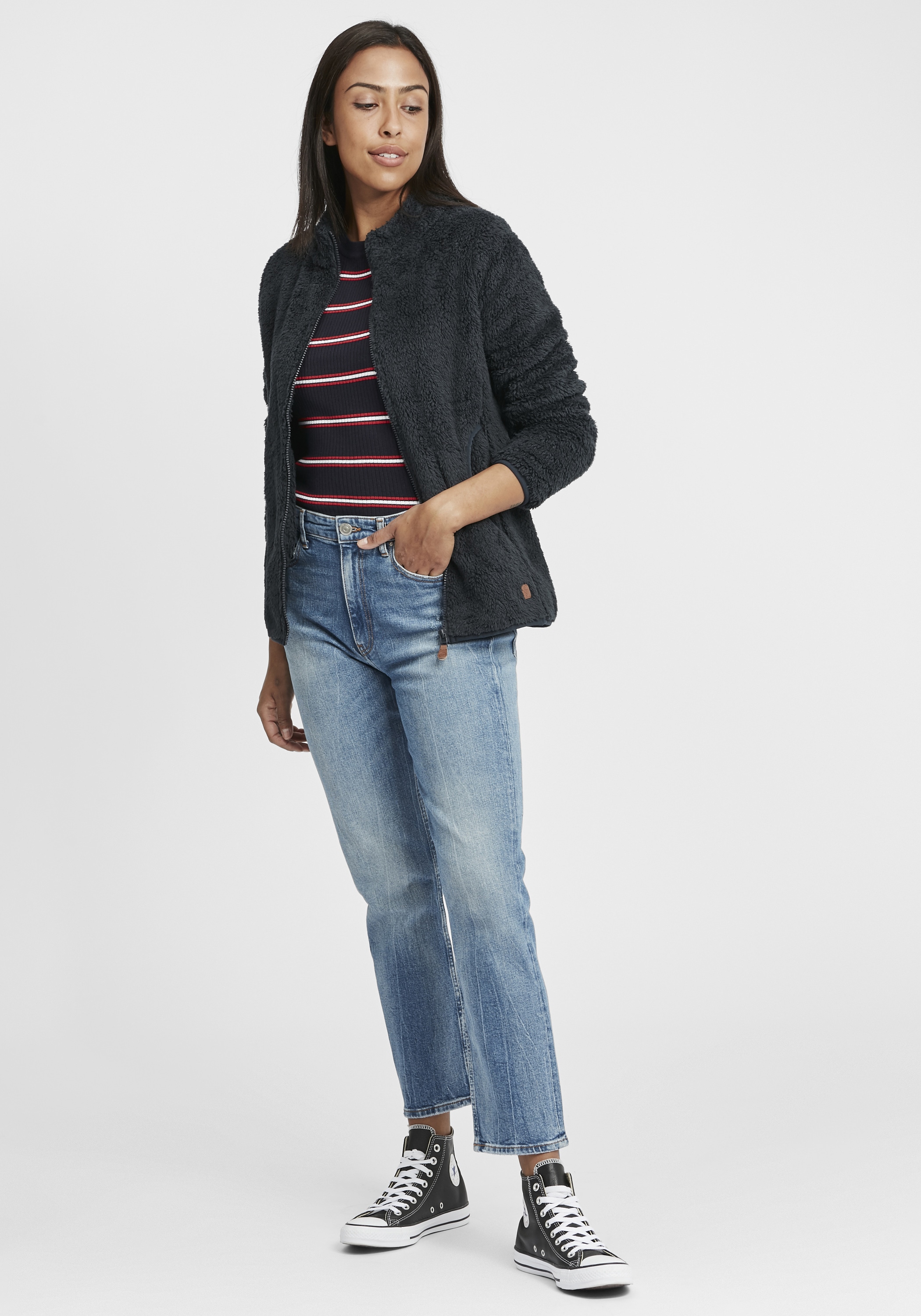OXMO Kapuzenfleecejacke »Sweatjacke OXTelsa«