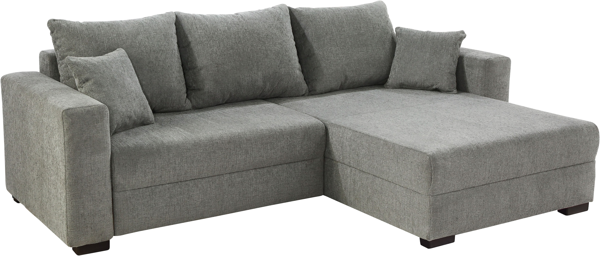Jockenhöfer Gruppe Ecksofa »Saalbach, L-Form, Breite 261cm«, inkl. Bettfunktion & Bettkasten, Ottomane links/rechts montierbar