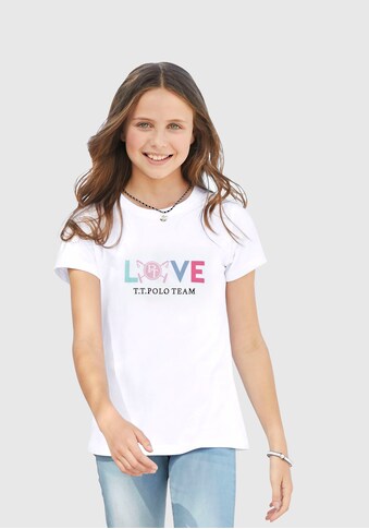 TOM TAILOR Polo Team T-Shirt »LOVE«, mit Frontdruck kaufen