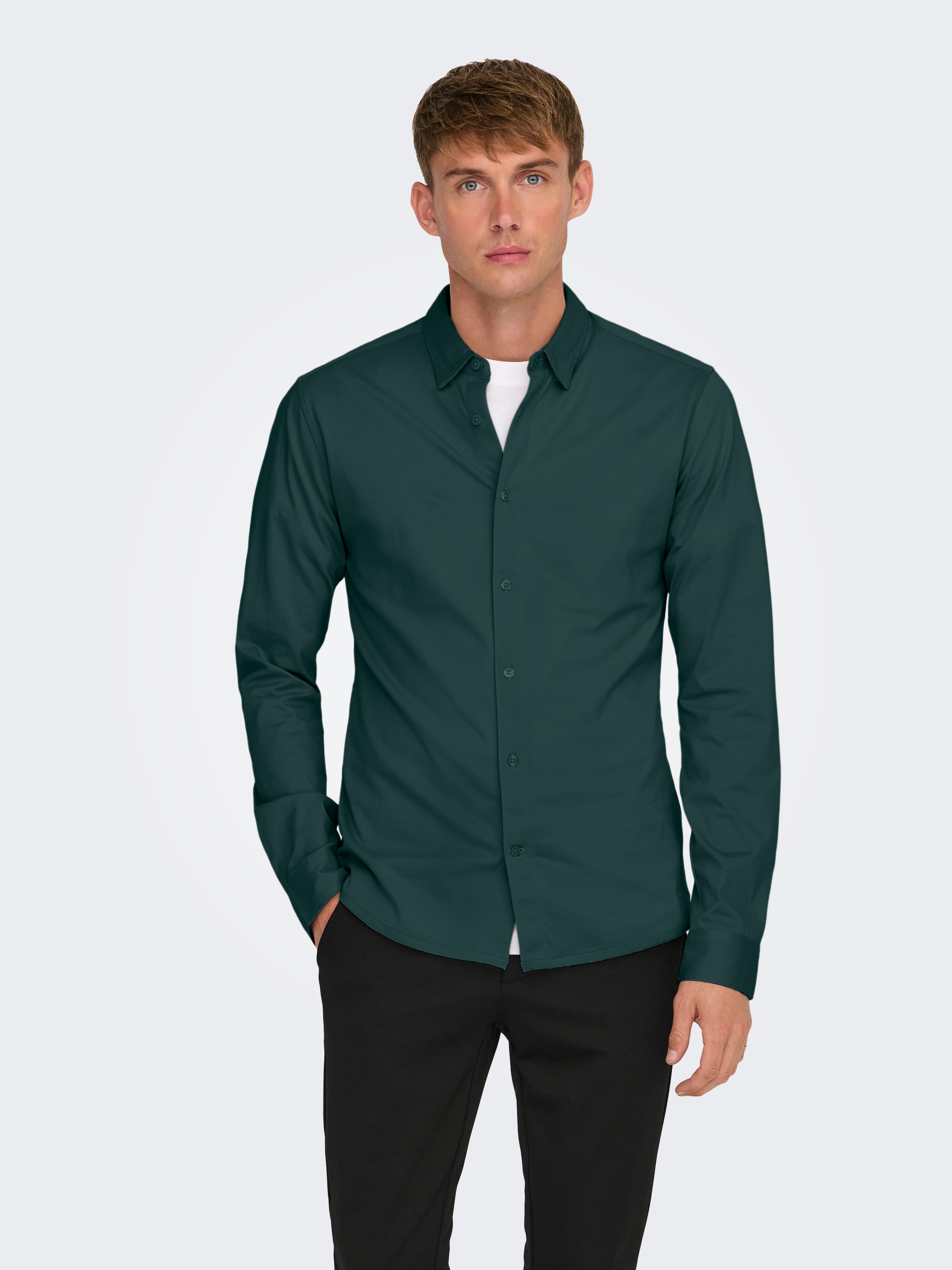 ONLY & SONS Langarmhemd »ONSROBIN B/U LS STRETCH SHIRT NOOS«