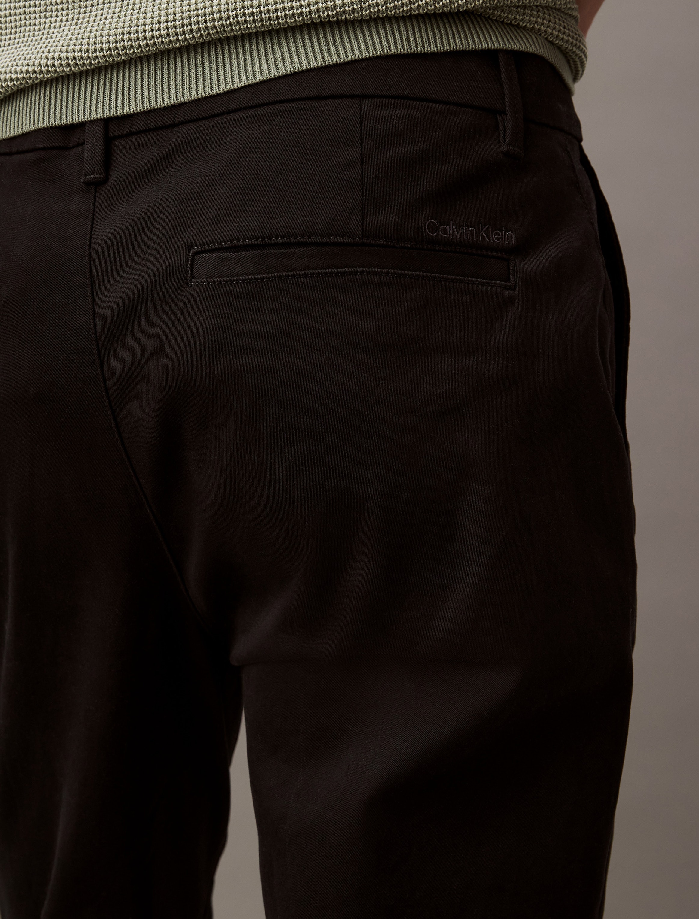 Calvin Klein Stoffhose »SLM CTTN STRTCH CHN«, Mit Gürtelschlaufen