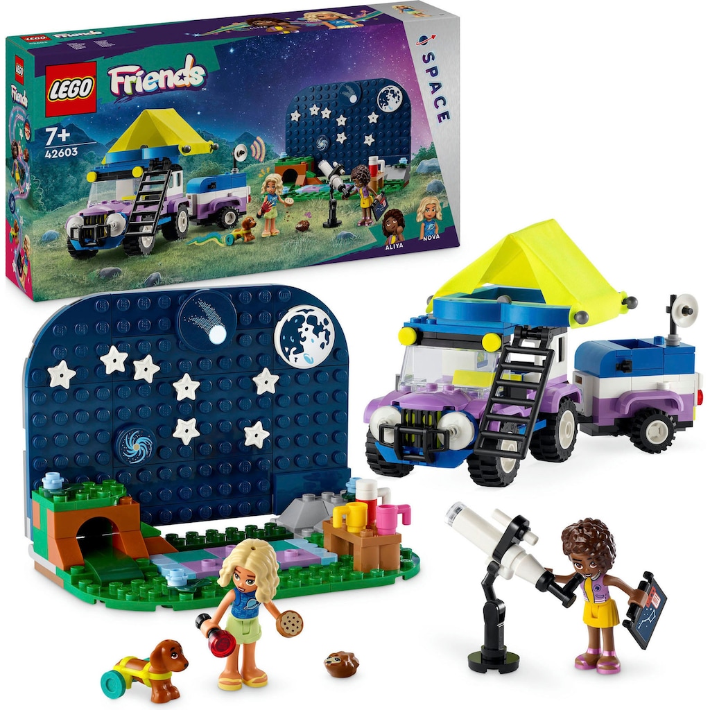 LEGO® Konstruktionsspielsteine »Sterngucker-Campingfahrzeug (42603), LEGO Friends«, (364 St.)