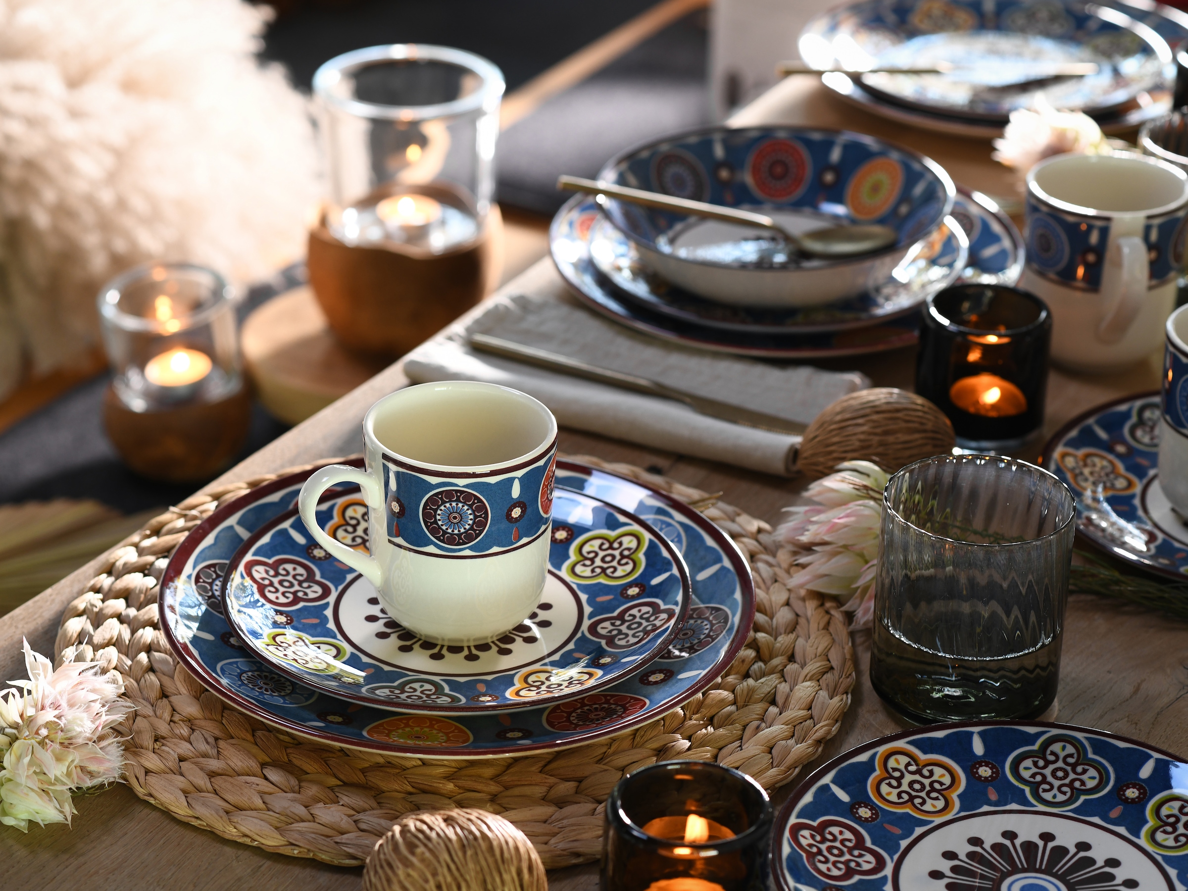 CreaTable Kombiservice »Sumaya, Kombi-Service 16-tlg«, (Set, 16 tlg.), Mandala Motive
