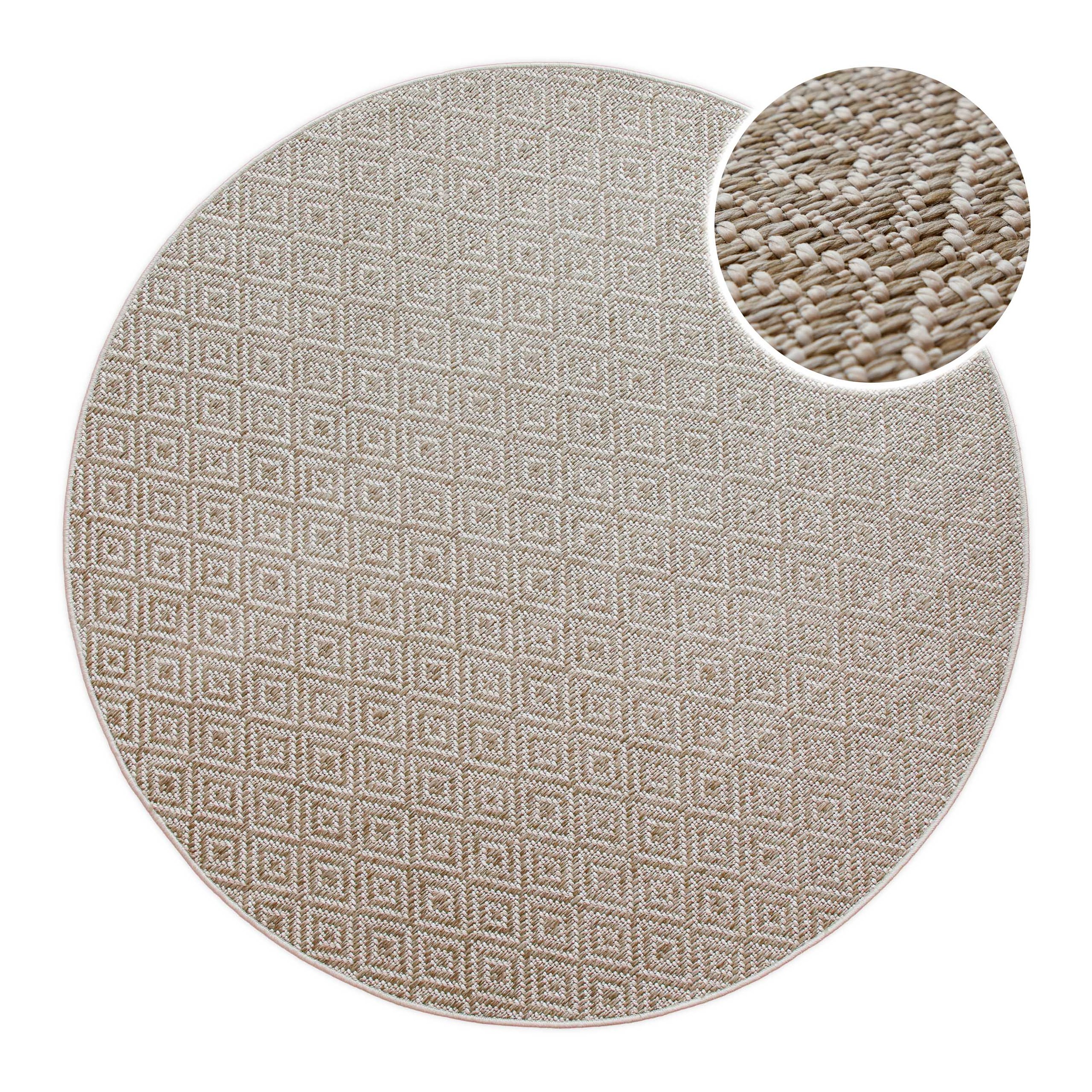 Wecon home Teppich "Miami Beach" rund 5 mm Höhe In- & Outdoor Teppich, wett günstig online kaufen