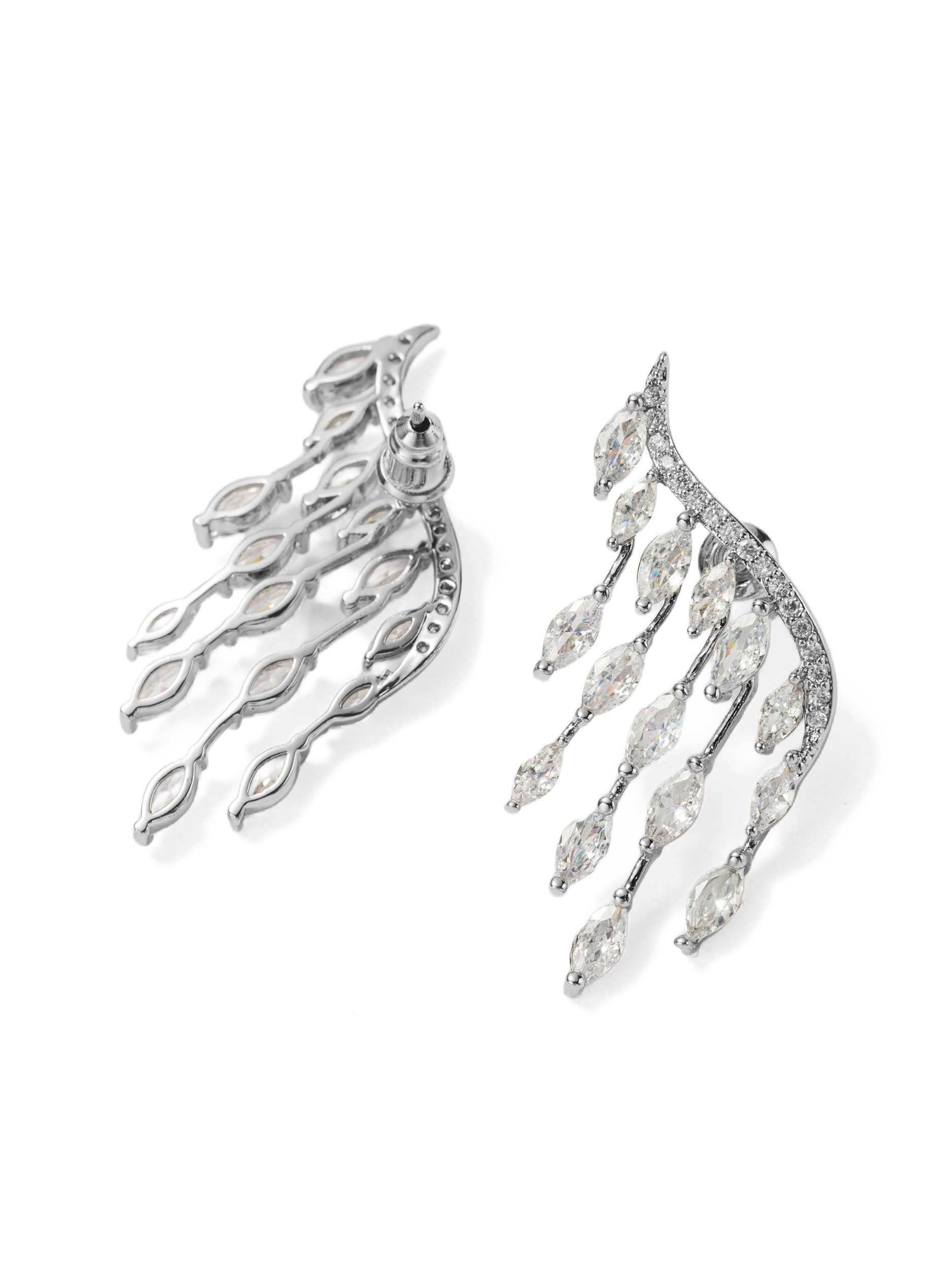 Aniston JEWELRY & WATCHES Paar Ohrstecker »Schmuck Geschenk Kupfer Ohrschmuck Ohrringe Engelsflügel Wasserfall« Made in Germany - mit Zirkonia (synth.)