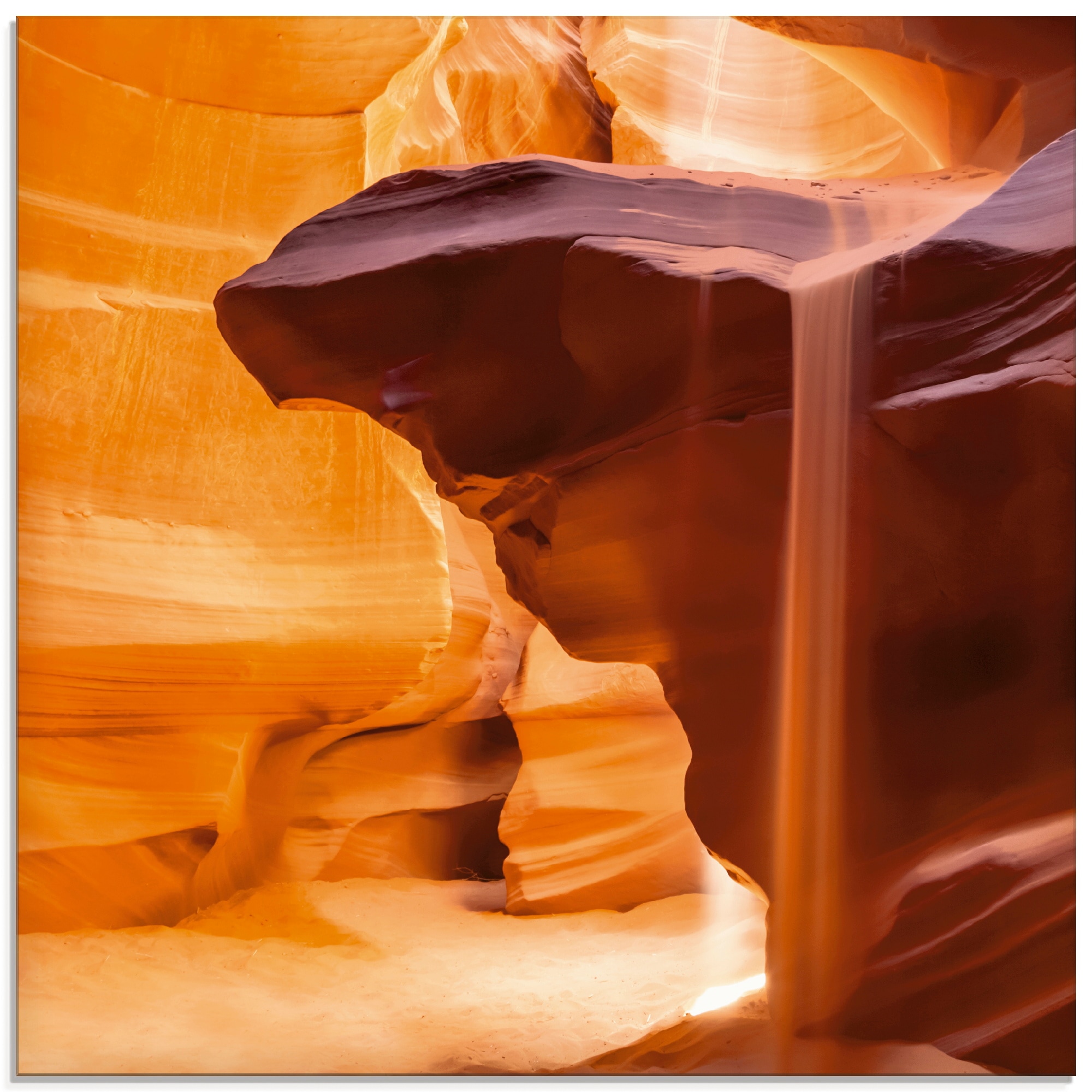 Glasbild »Antelope Canyon Sanddusche«, Amerika, (1 St.), in verschiedenen Größen