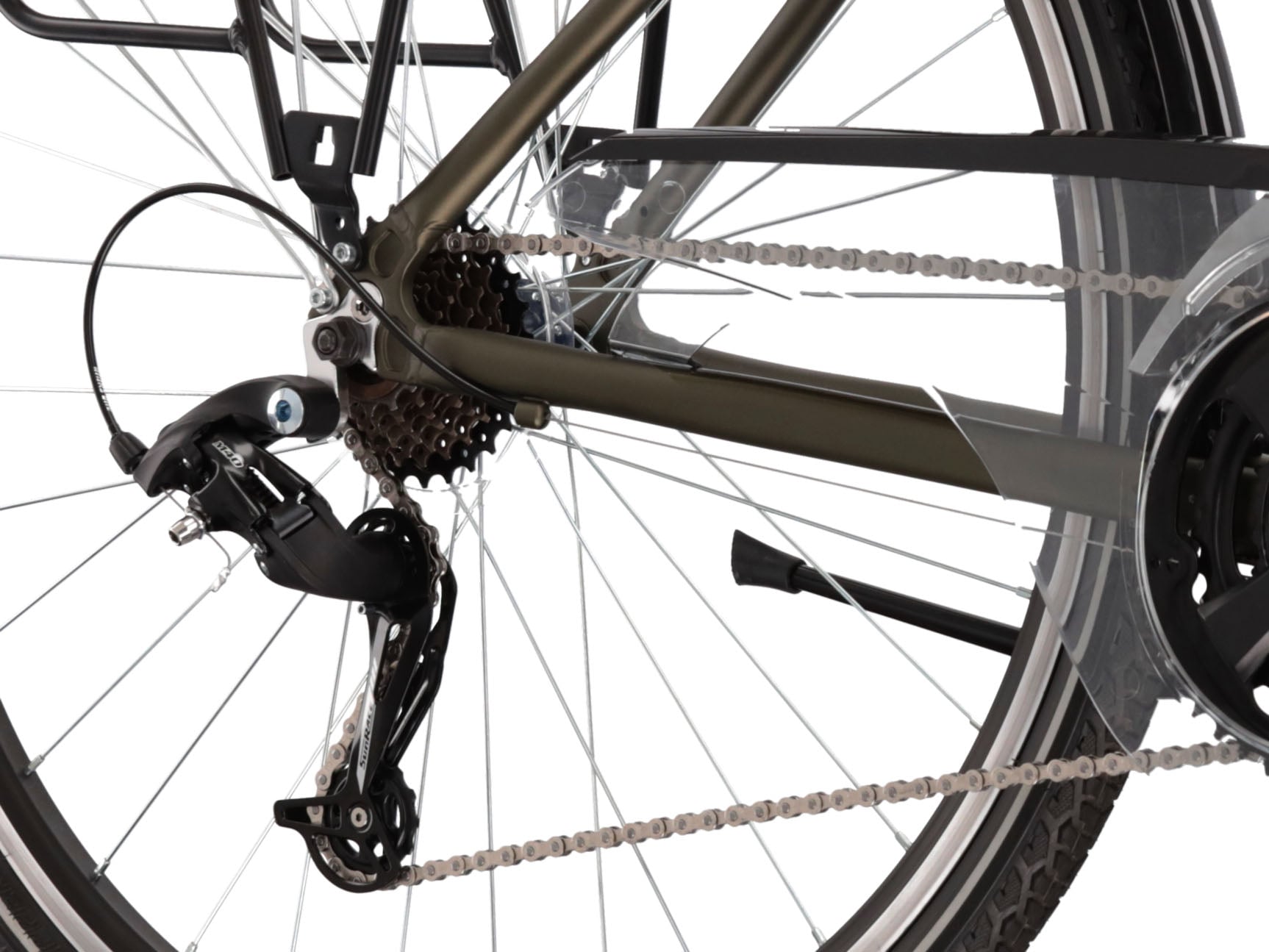 Kross Trekkingrad »KROSS Trekkingrad Trans 1.0 28" khaki«, 21 Gang, RDM41 Schaltwerk, Kettenschaltung