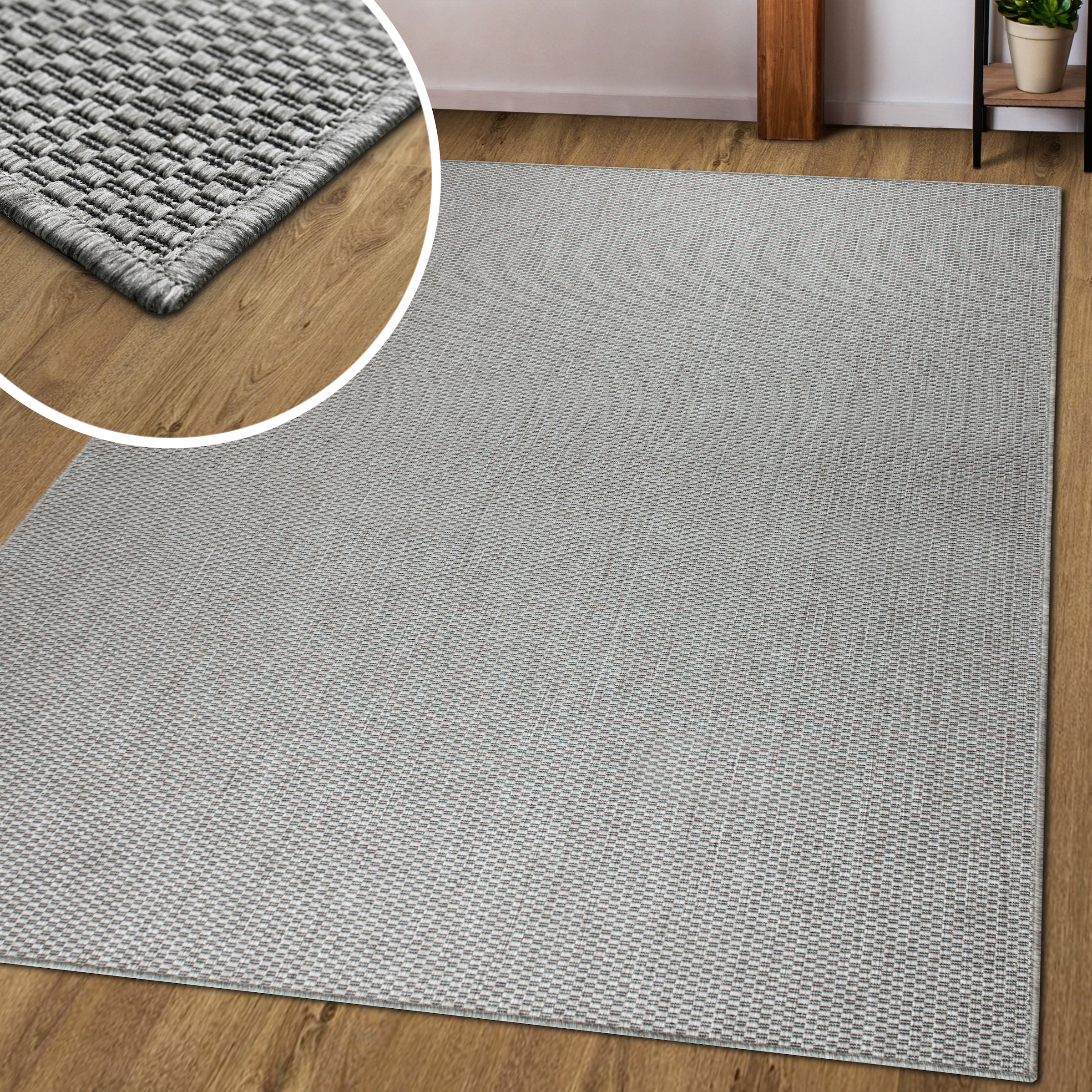 my home Teppich »Venedig auch als Läufer erhältlich«, rechteckig, 4 mm Höhe, In- und Outdoor geeignet, Sisal-Optik, Wetterfest & UV-beständig
