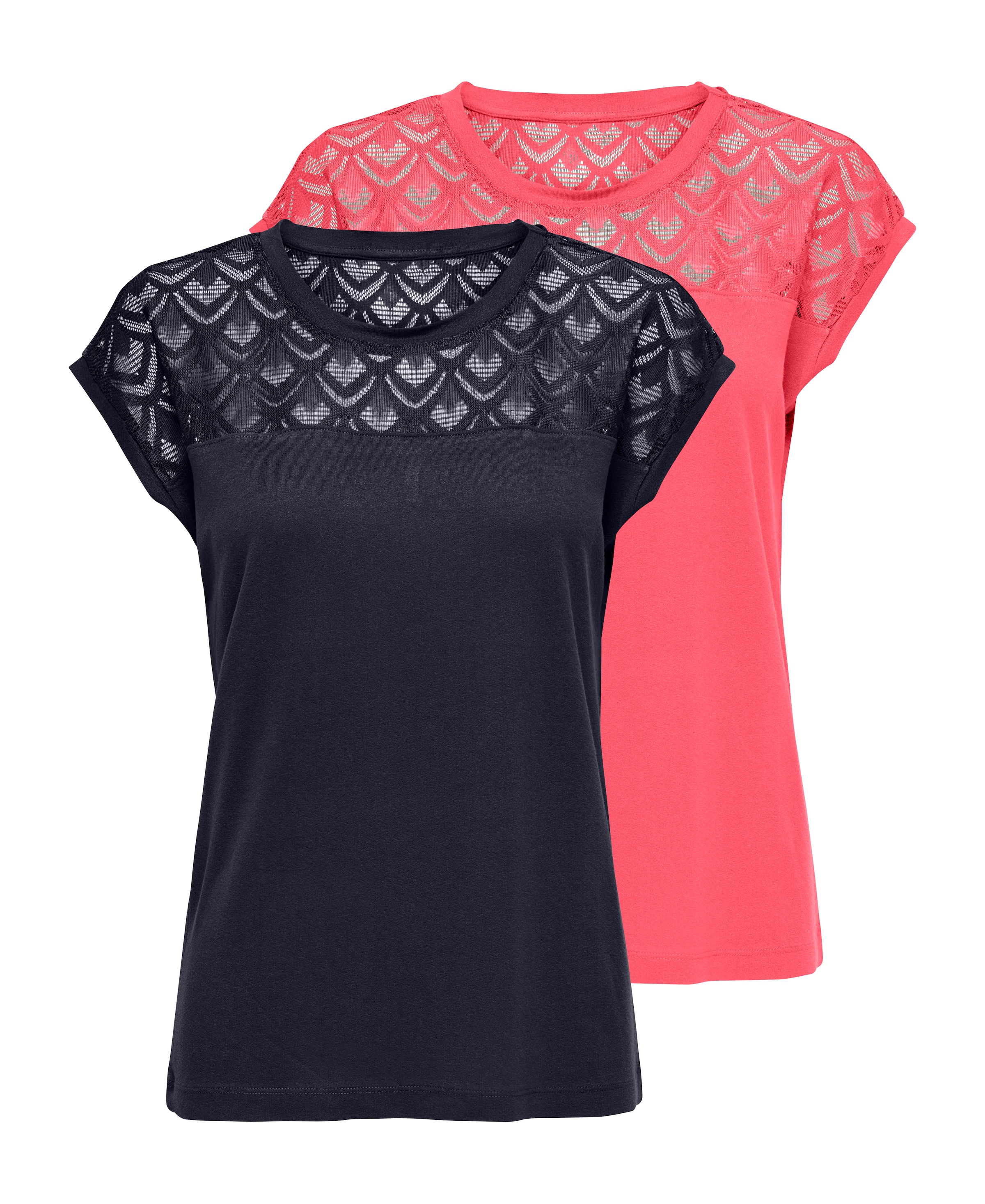 ONLY Kurzarmshirt "ONLNICOLE LIFE S/S MIX TOP 2 PACK CS JRS" Packung, 2er-P günstig online kaufen