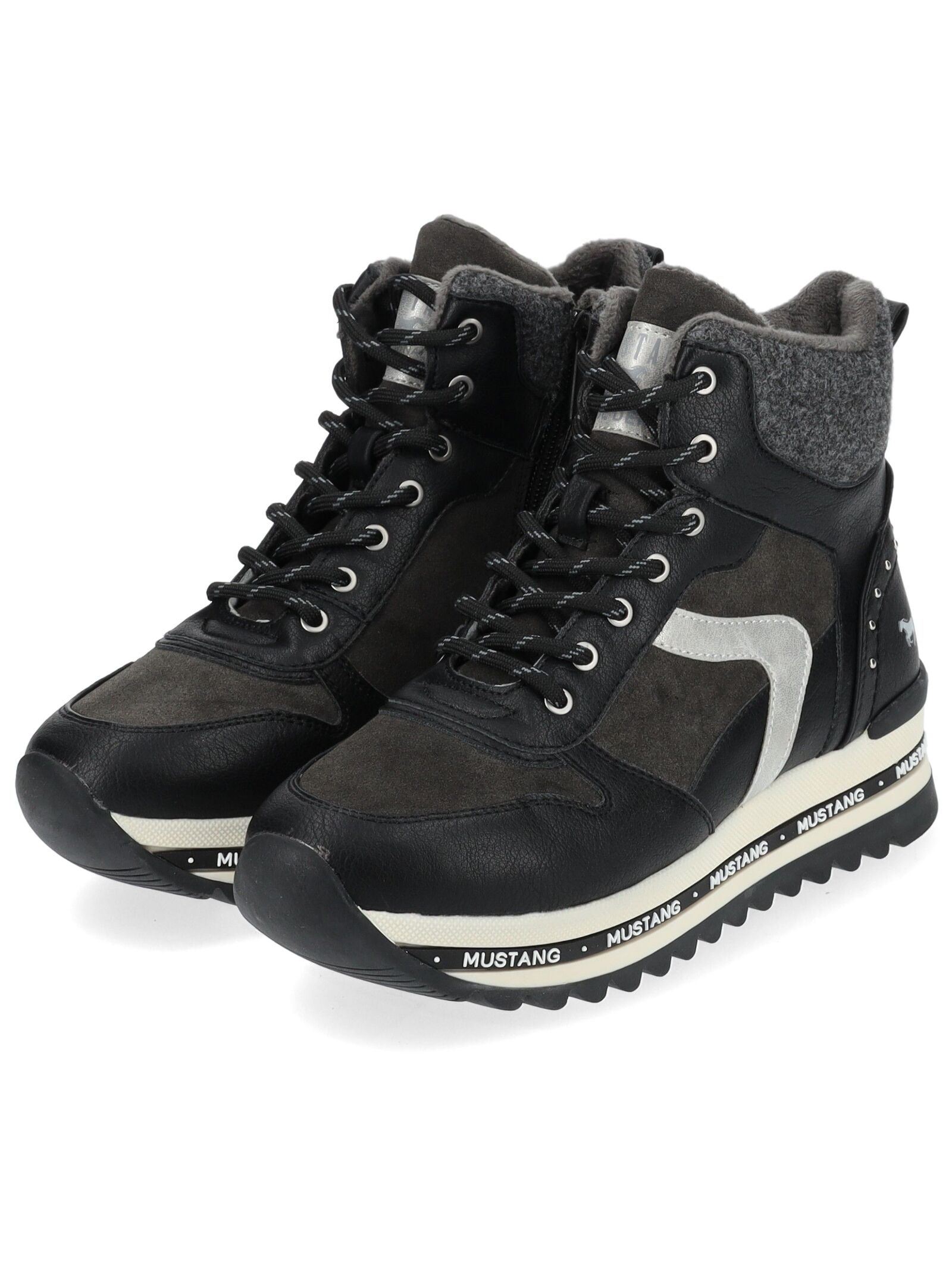 Mustang Shoes Schnürstiefelette »Mustang Shoes Stiefelette Lederimitat«