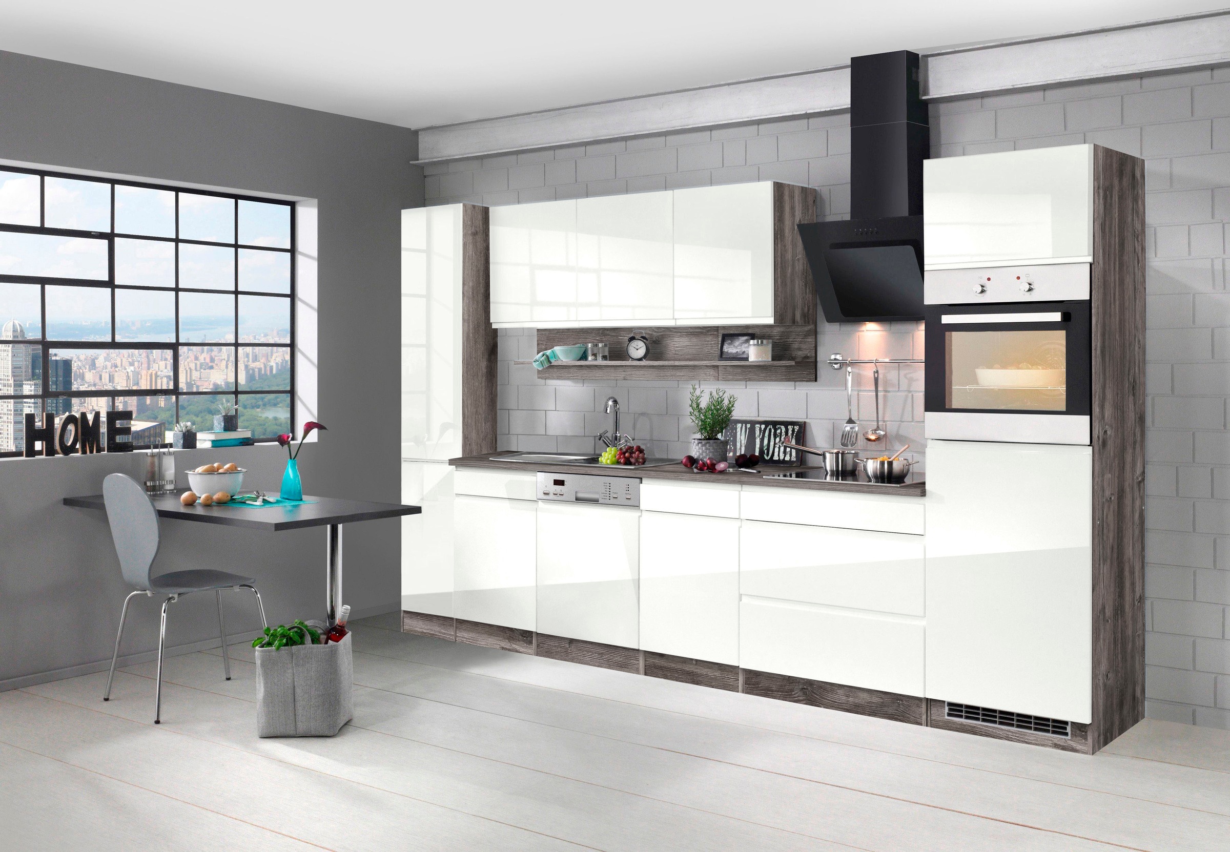 KOCHSTATION Küchenzeile "KS-Virginia" Breite 330 cm, wahlweise mit Induktio günstig online kaufen