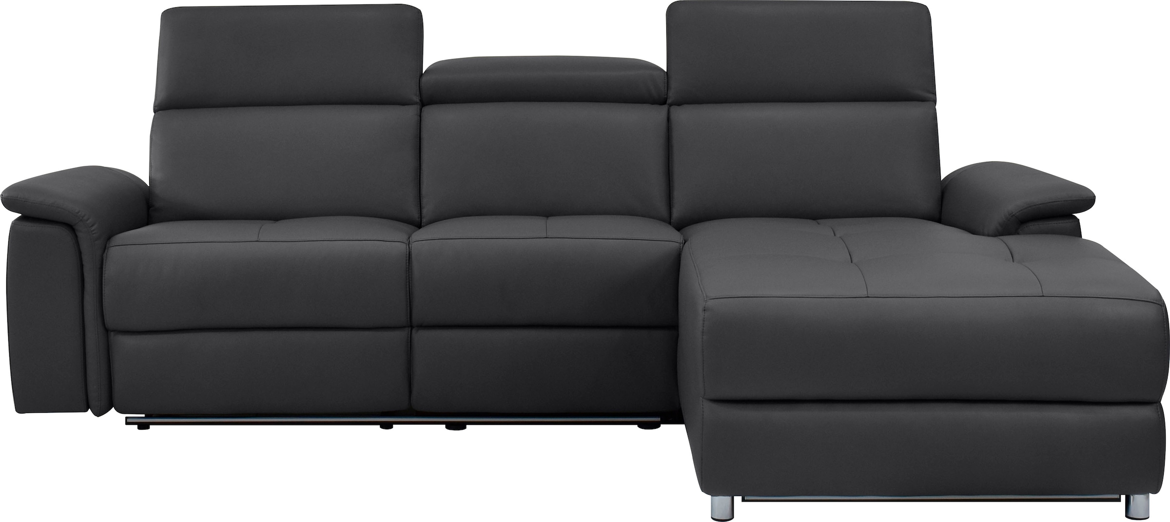 Home affaire Ecksofa "Pareli, L-Form, 259cm,m. Recamiere, Echtleder, Kunstl günstig online kaufen