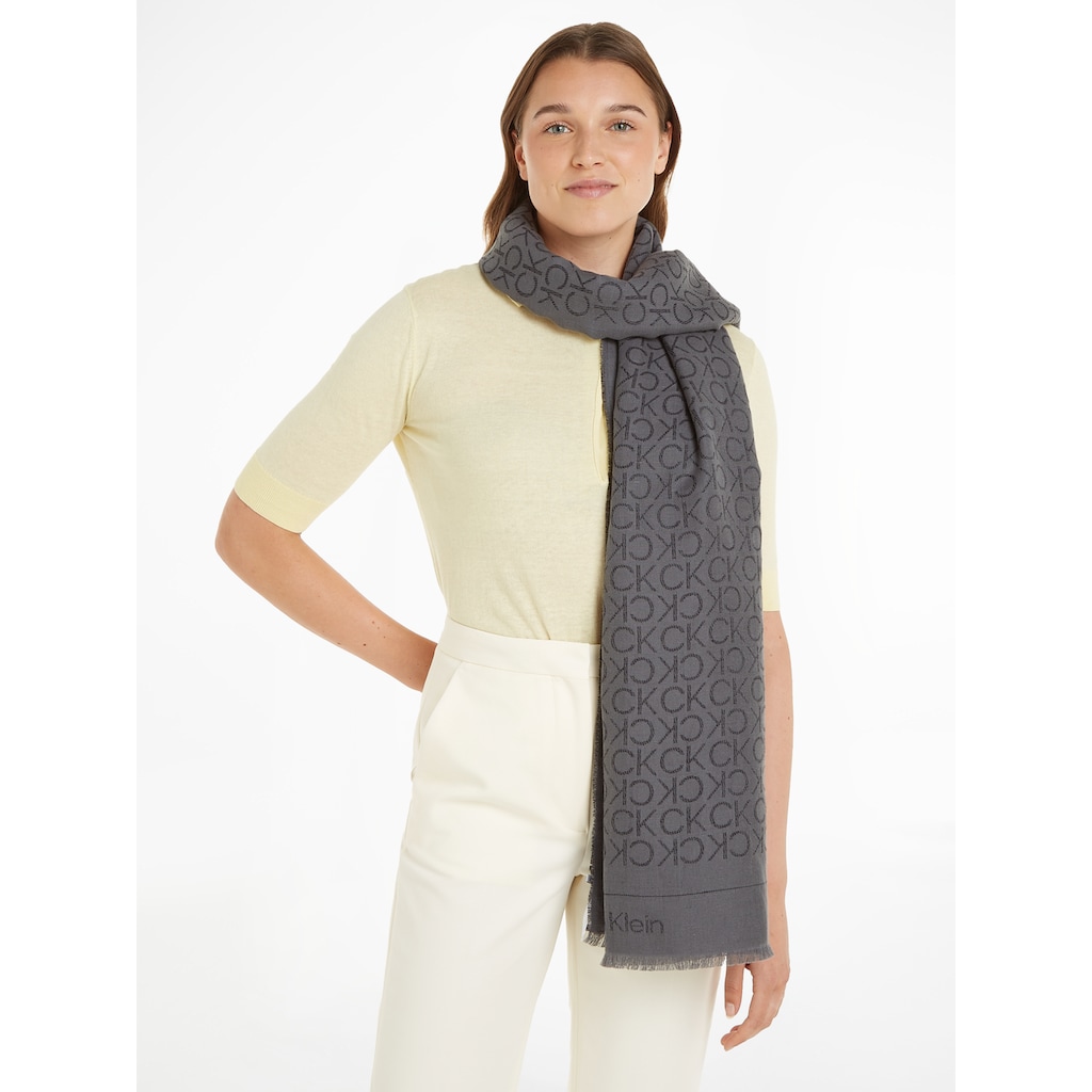 Calvin Klein Modeschal »JACQUARD LINEN STOLE 70X180«