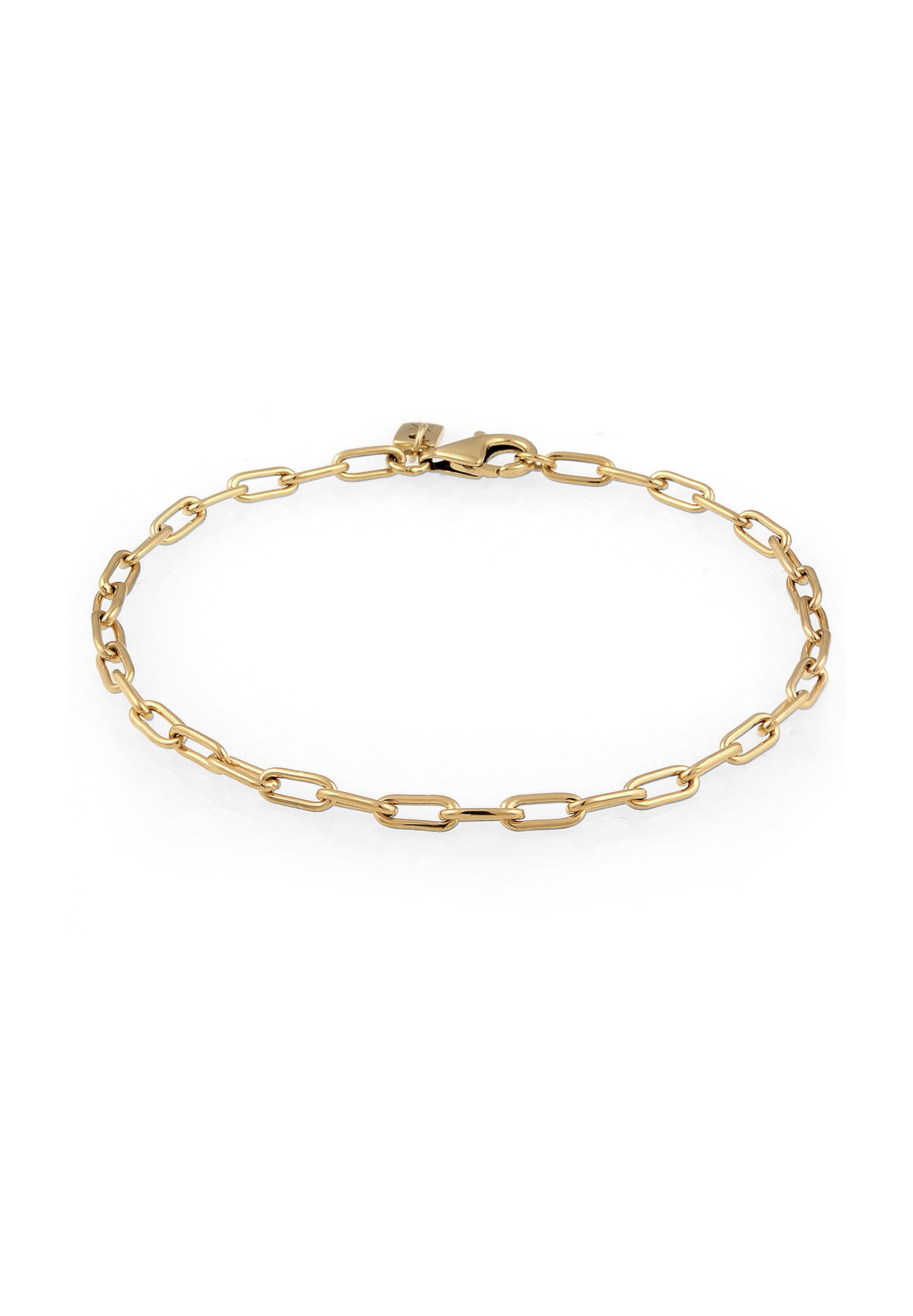 "Armkette KUZZOI ""Armband Gliederkette Oval 925 Sterling Silber"" Gr. 19, gold, Armbänder, Herren, 19, Silber 925 (Sterlingsilber), Armkette"