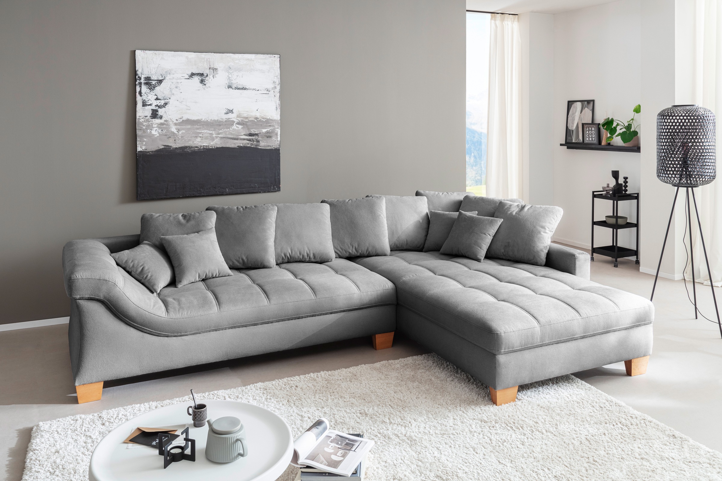 Mr. Couch Ecksofa »Bologna, L-Form, mit Kaltschaum«, bis 140 kg pro Sitzplatz belastbar