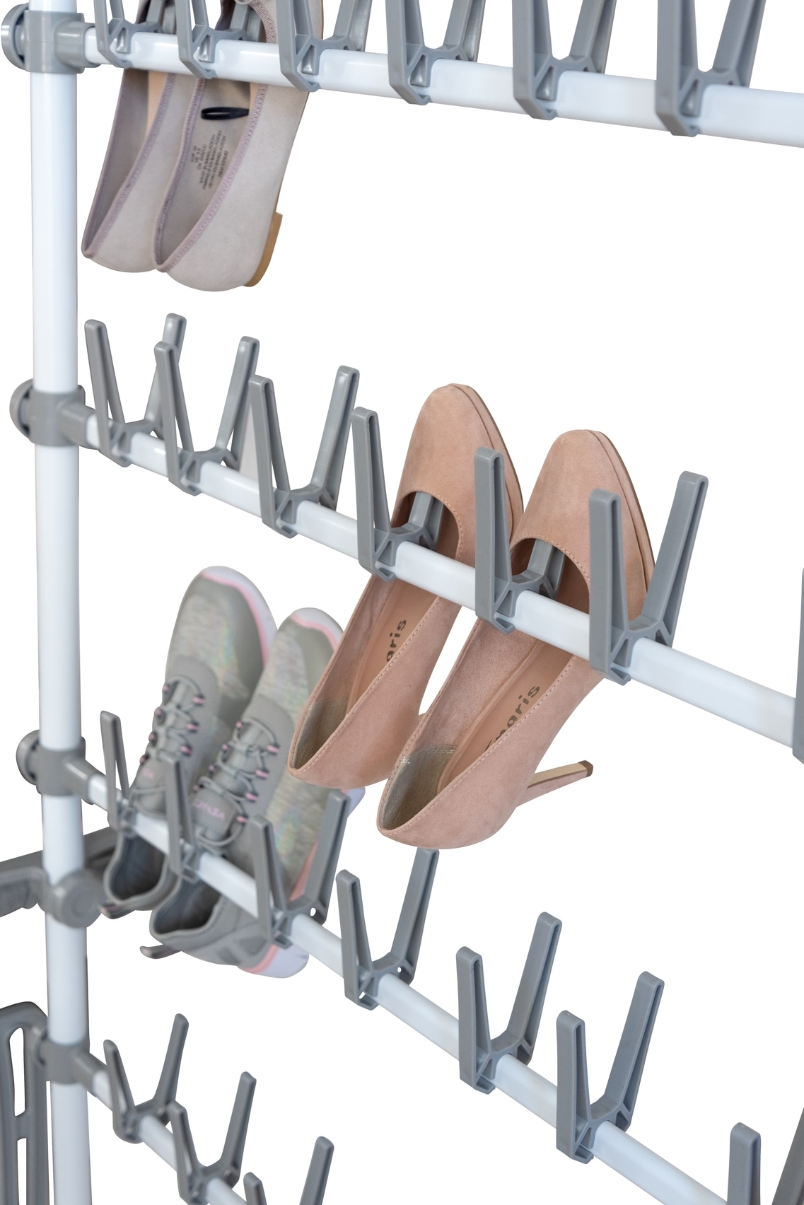 WENKO Schuhregal »Modell Herkules Shoes«, Teleskopregal für 48 Paar Schuhe, zum Klemmen ohne Bohren, verstellbar