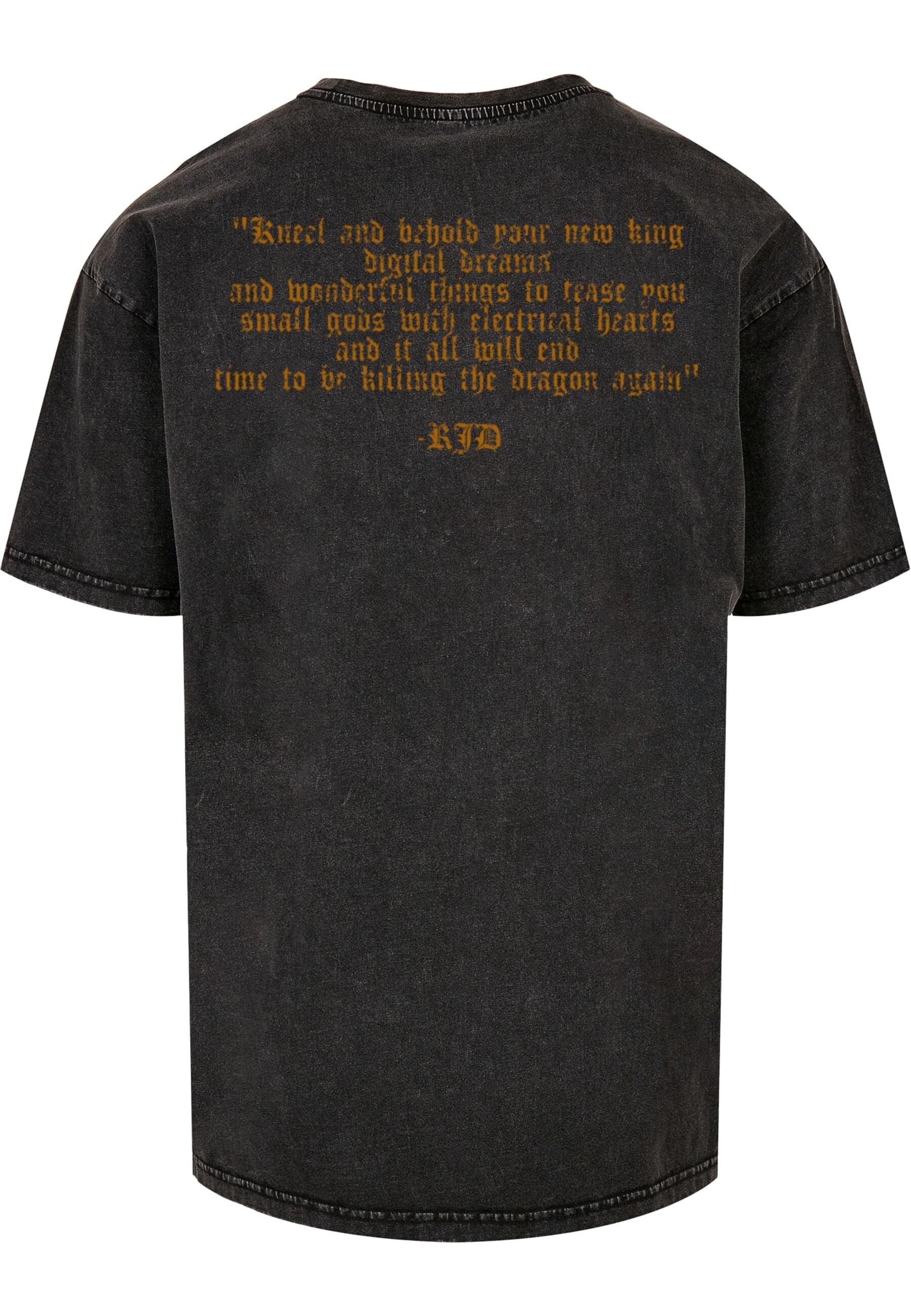 Merchcode T-Shirt »Merchcode DIO - Pigment Framed Acid Washed Oversize Tee«, (1 tlg.)
