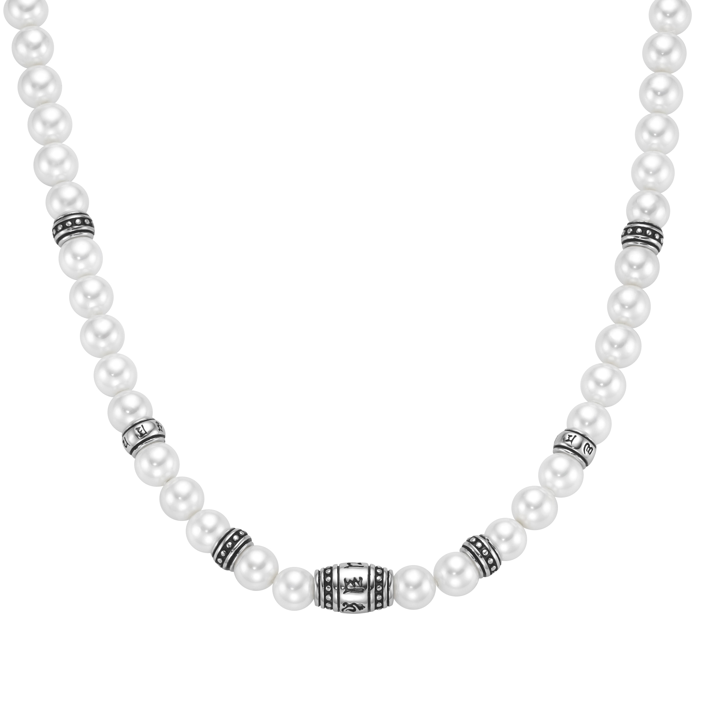 Collier »mit weißen Muschelkern-Perlen, Silber 925«