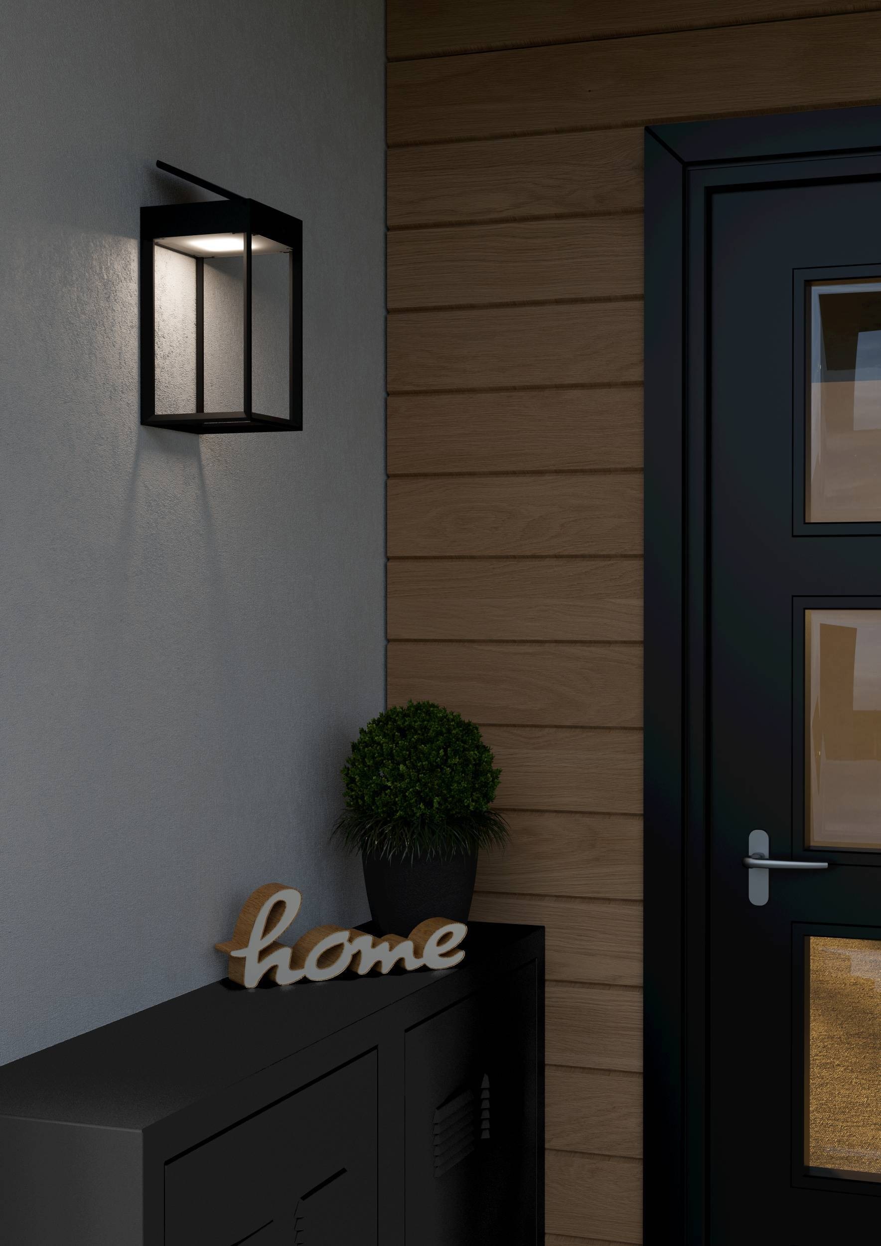 EGLO LED Solarleuchte »Suzzara Solarlampe, Außenlampe, Außenbeleuchtung aus Kunststoff, IP44« LED-Modul 1 Stk. Neutralweiß