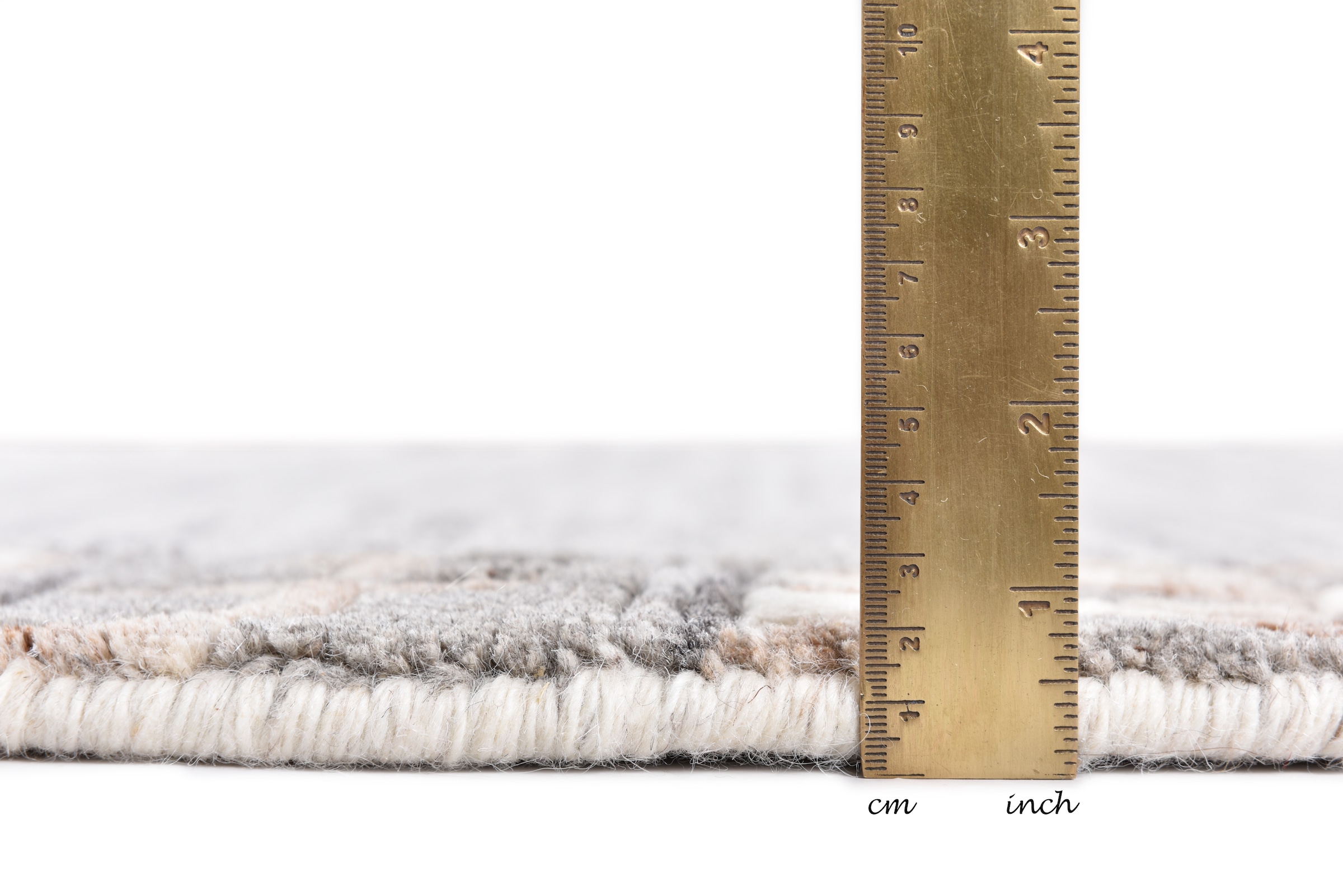 THEKO Wollteppich »Nakarta 6030«, rund, 12 mm Höhe, reine Wolle, handgeknüpft, mit Bordüre