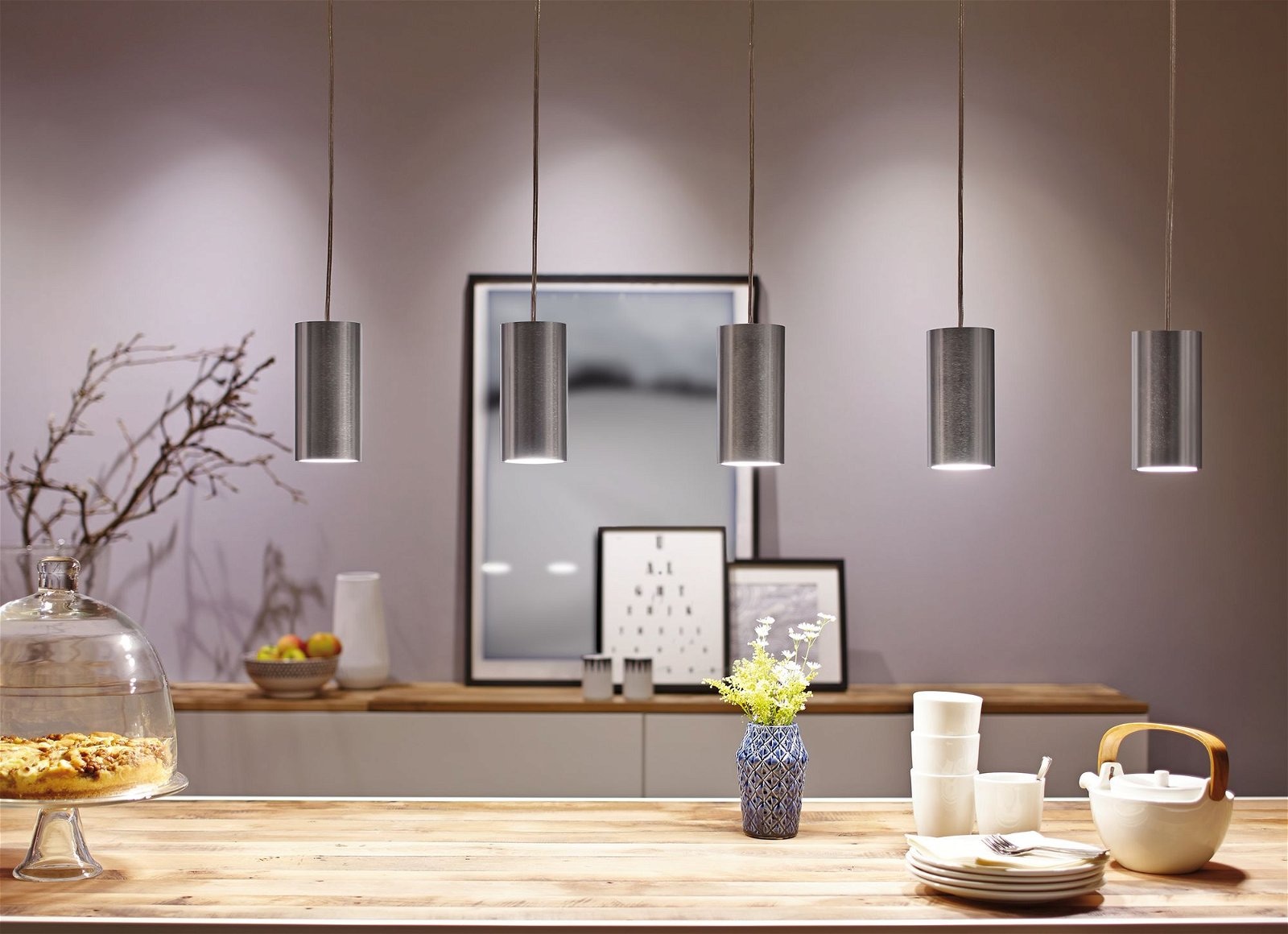Paulmann Schienensystem-Leuchten »URail Pendel Barrel 370lm 6W 2700K 230V Chrom matt, Alu eloxiert 230V«